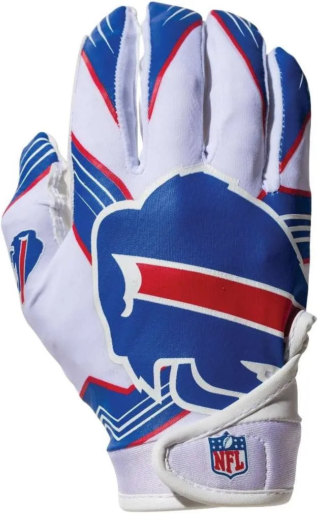 Franklin Sports Youth NFL Football Receiver Gloves - Kids Football Gloves Pair - NFL Team Logos and Silicone Palm - All Youth Sizes - Great Game Gear + Football Costume Accessory