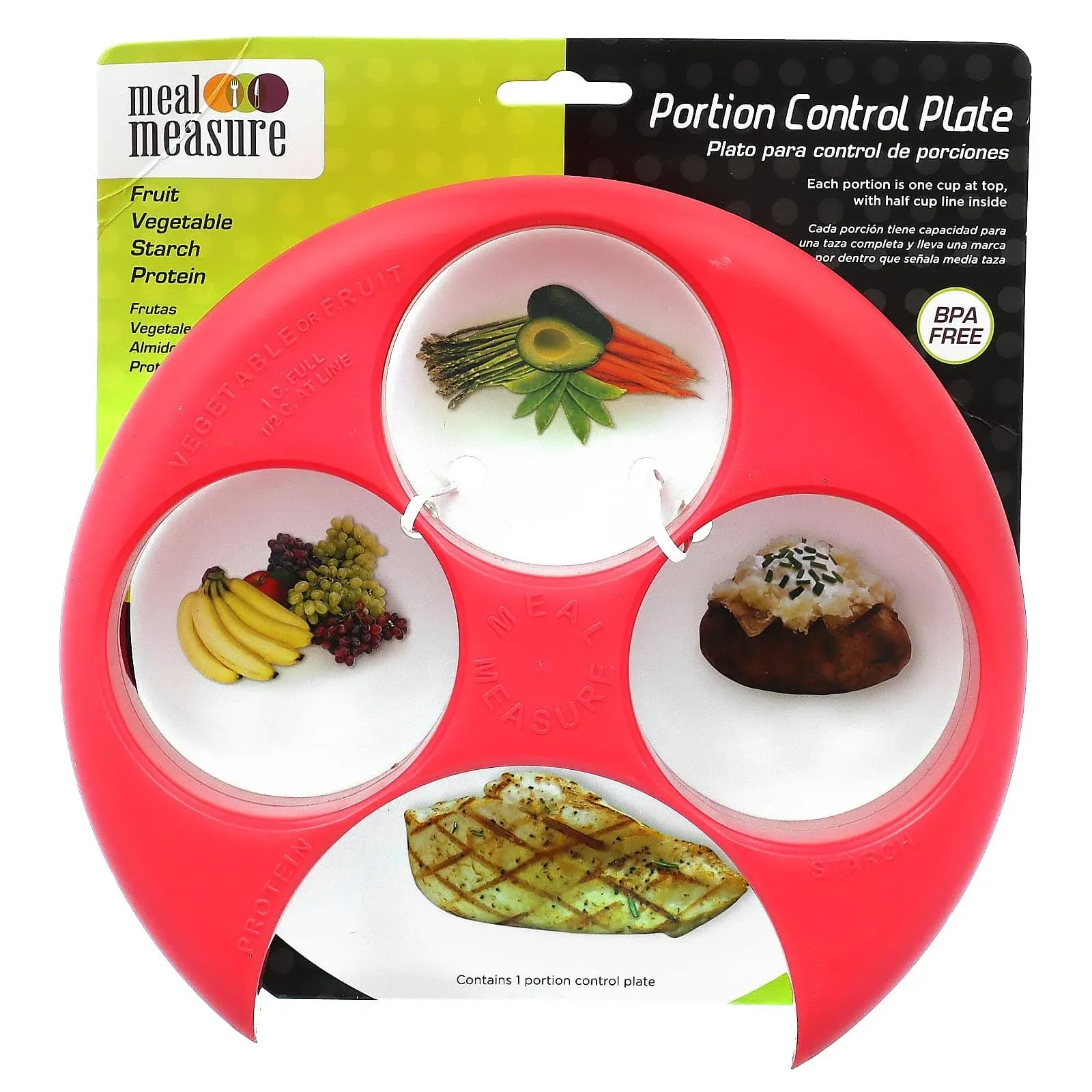 Meal Measure - Portion Control Plate (Red)