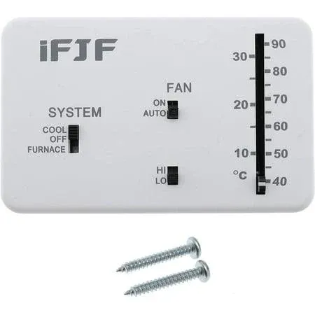 iFJF 3106995.032 RV Analog Thermostat Replacement for Dometic (Cool Only/Furnace) Polar White Solid Shell Beautiful and Durable