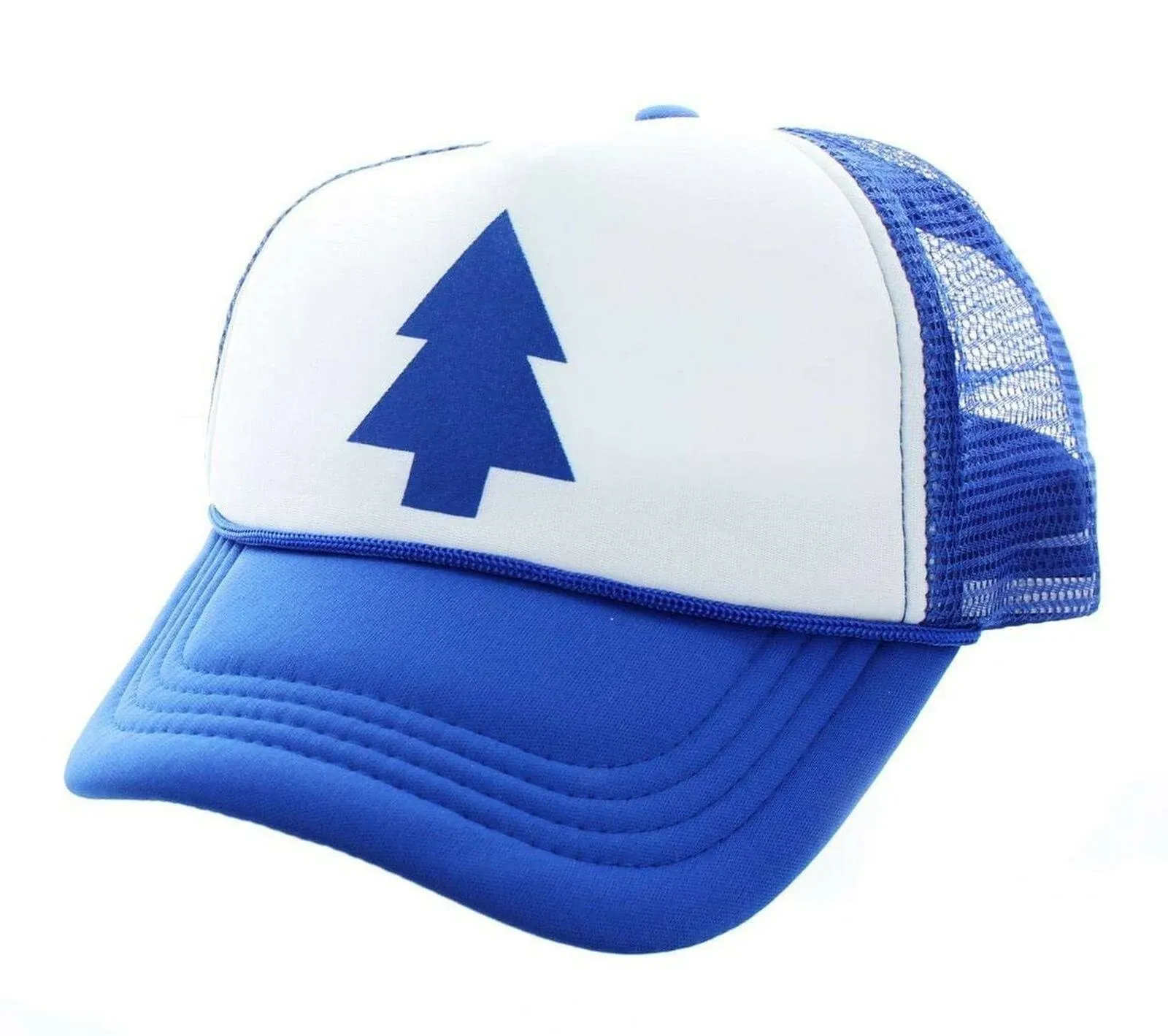 Dippers Blue Pine Tree Unisex-Adult Trucker Hat -One-Size Royal/White