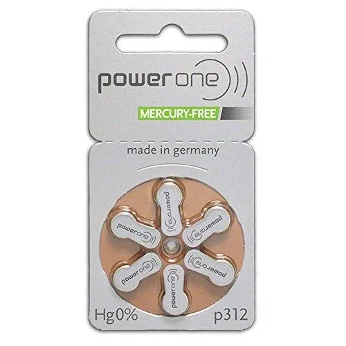 Power-One Hearing Aid Size 312 Batteries