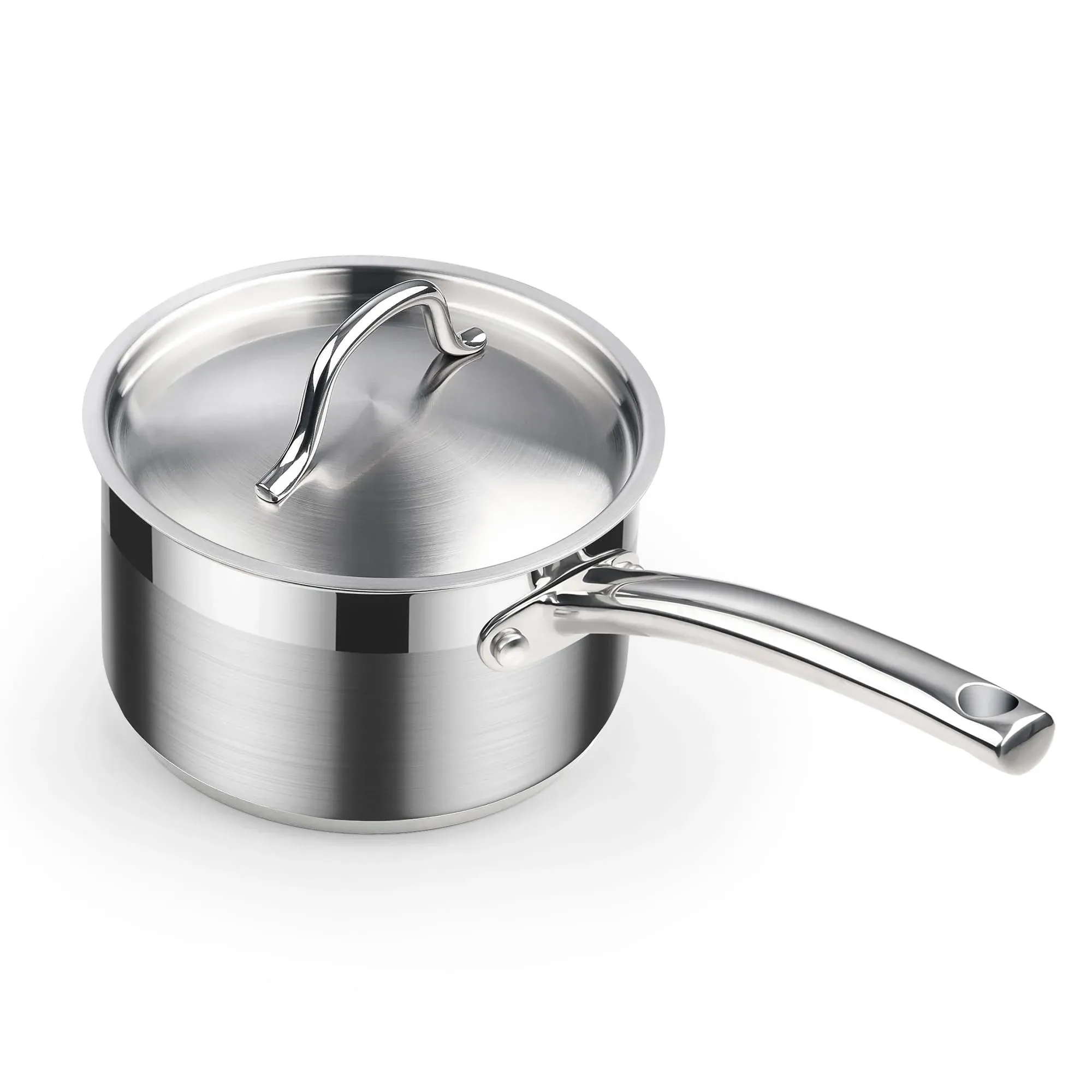 2-quart Professional 18/10 Stainless Steel Saucepan With Lid In Silver