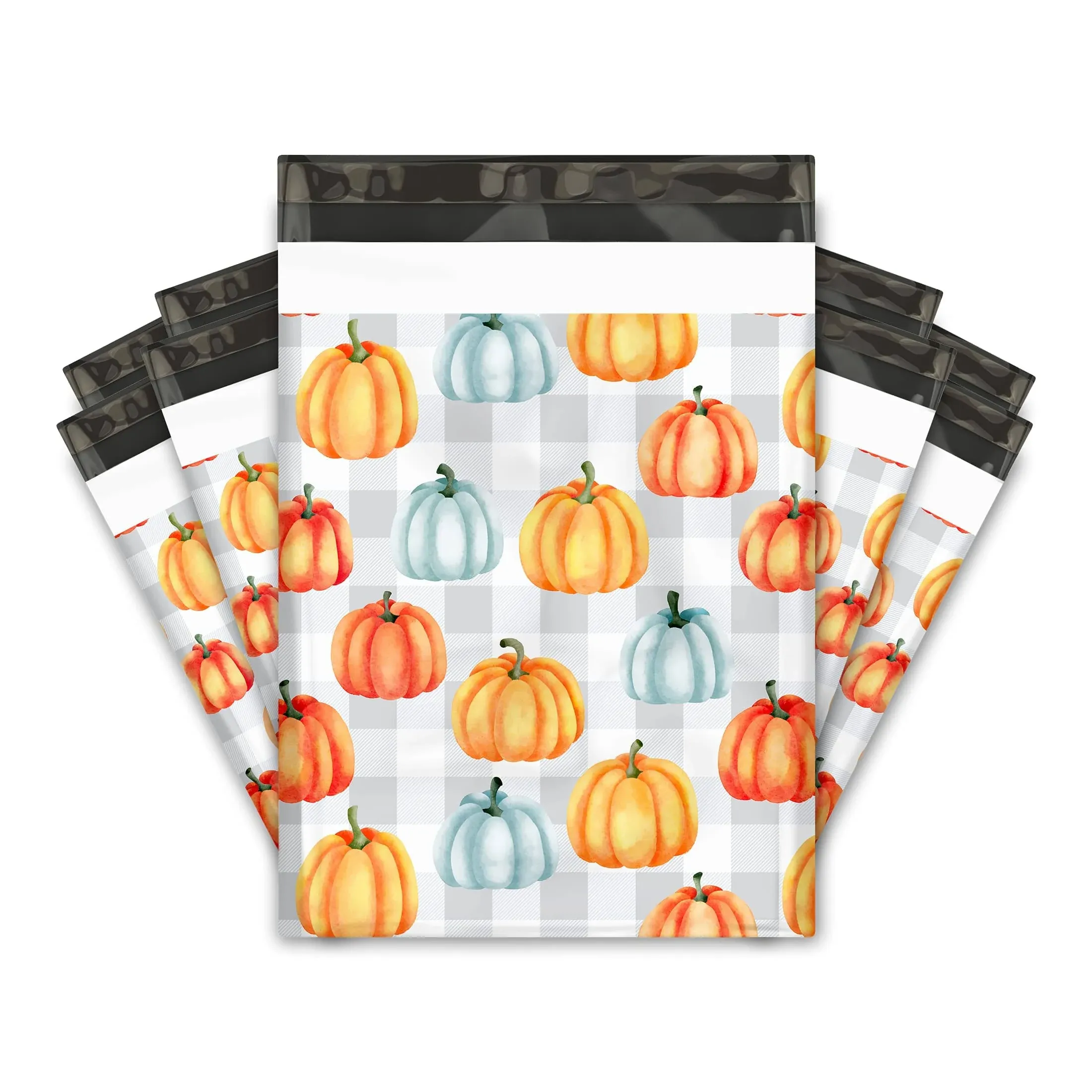 10x13 Pumpkins Designer Poly Mailers Shipping Envelopes Premium Printed Bags