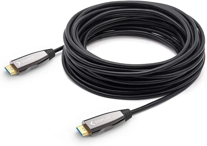 DELONG Fiber Optic HDMI Cable 65ft, Long HDMI Cable Support 4K UHD 60Hz at 18.2Gbps Ultra high Speed,Support 4K UHD/HDR/HDTV/3D IMAX/Dolby Vision 20m