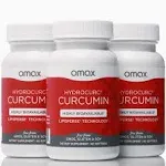 Omax HydroCurc Turmeric Curcumin Softgels, Highly Bioavailable for Natural Joint Relief, Nanoparticle Potency & Absorption (60 Softgels)