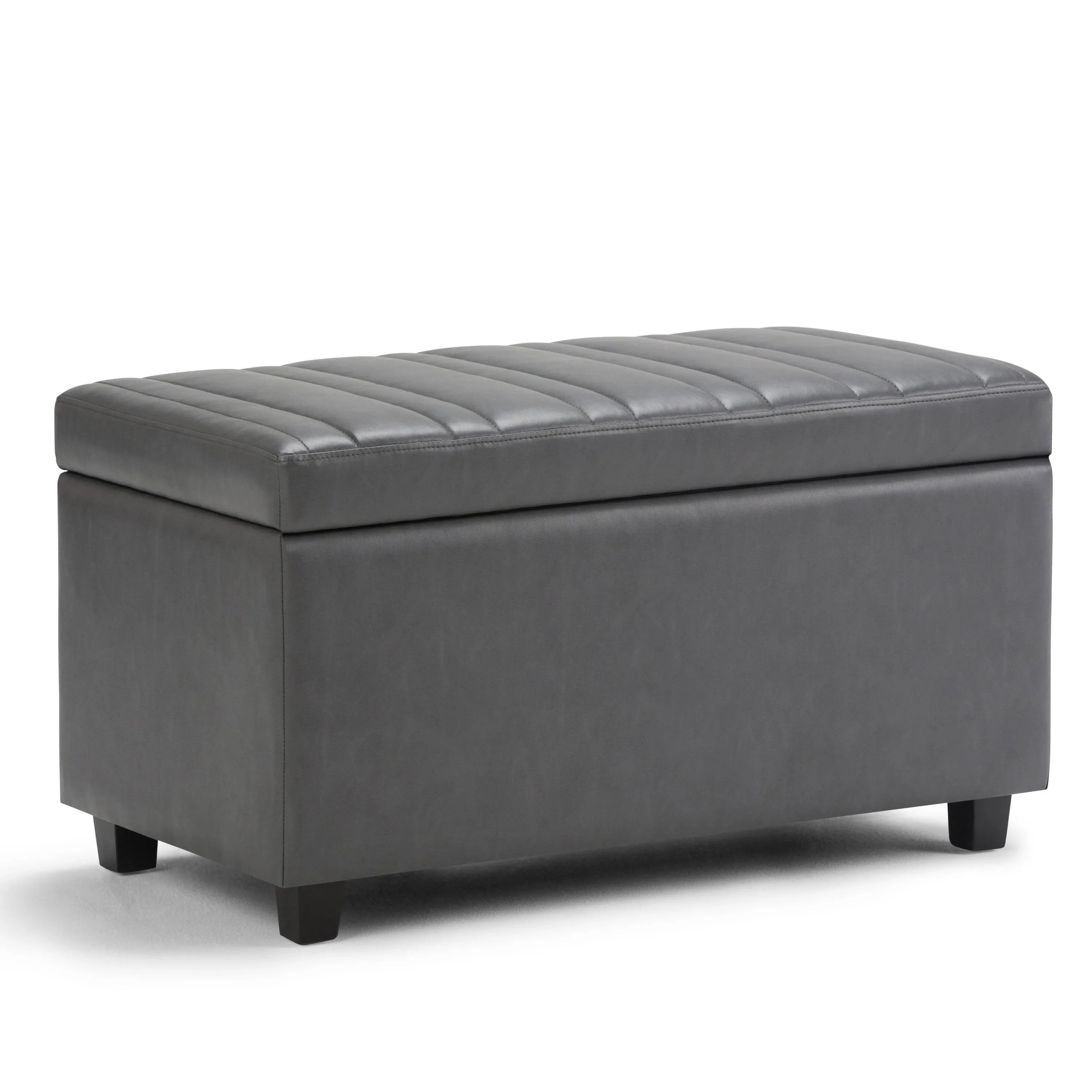 Simplihome Darcy 34&#034; Lift Top Storage Ottoman Bench Footrest Stool, Coffee Table