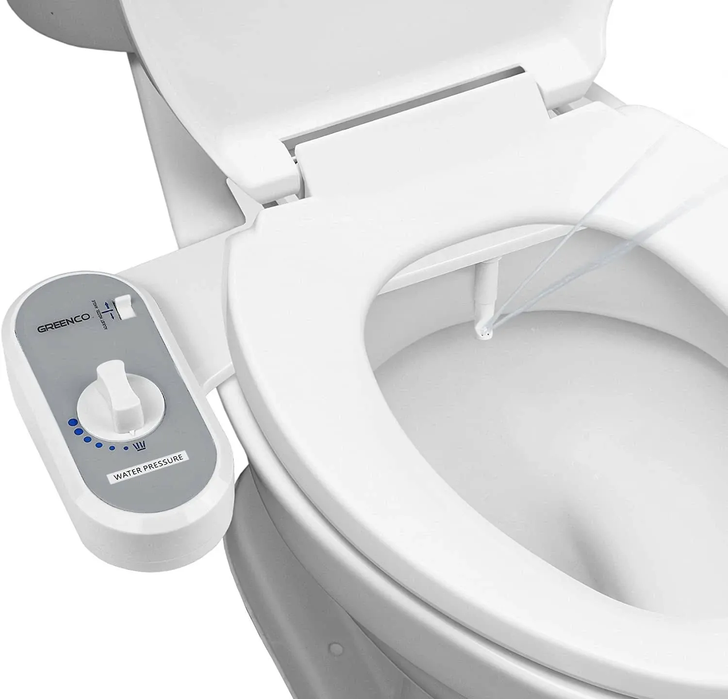 Greenco Toilet Bidet Attachment - Adjustable 1 Count (Pack of 1), White 