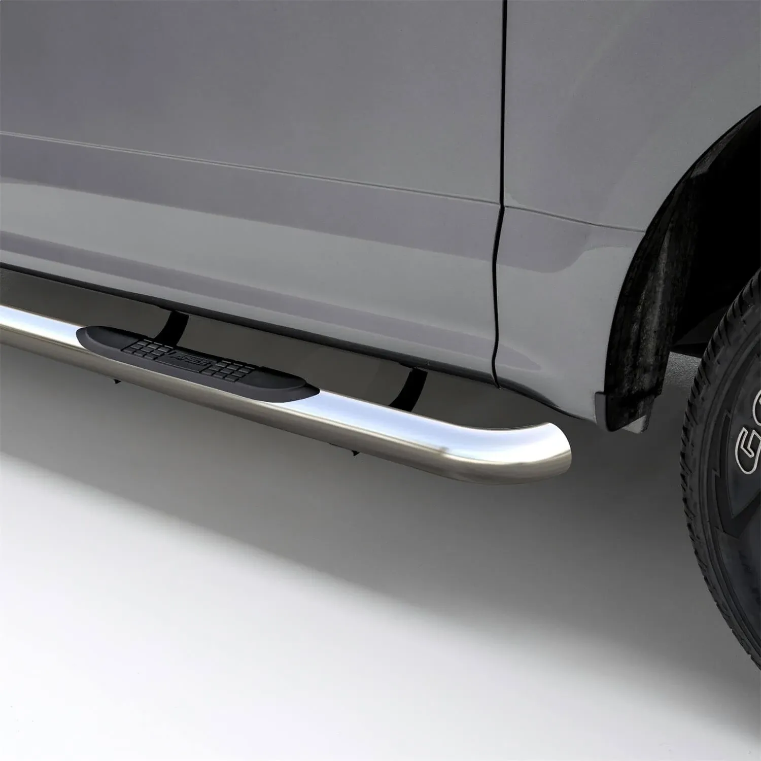 Aries 204001-2 Stainless Steel 3 Inch Round Side Bars for 88-98 GMC CK SERIES PI