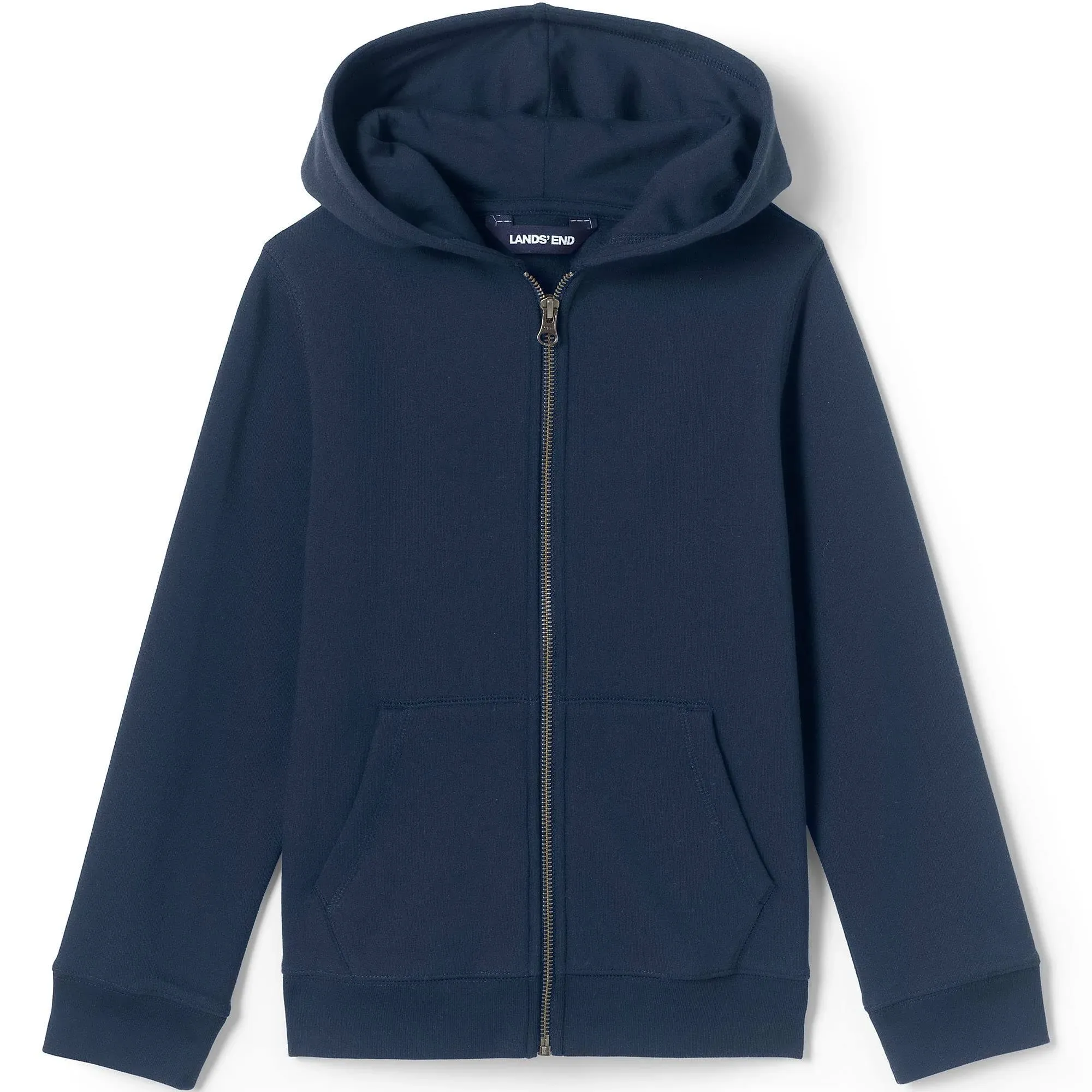 Lands' End School Uniform Kids Zip Front Sweatshirt