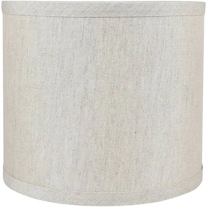 Urbanest Classic Drum Smooth Linen Lampshade, 8-inch by 8-inch by 7-inch, Oatmeal