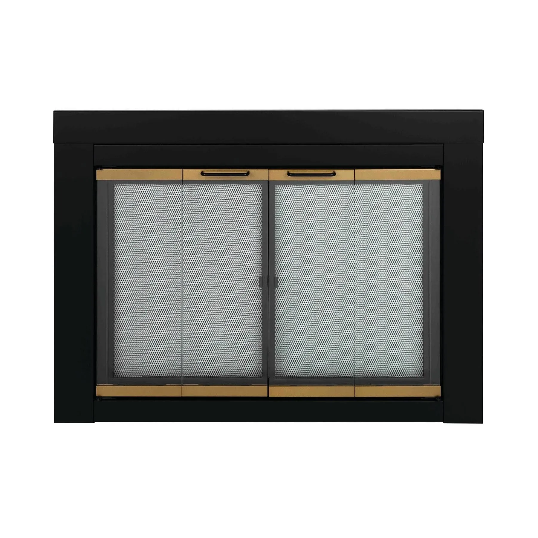 Pleasant Hearth AR-1022 Arrington Fireplace Glass Door, Black, Large