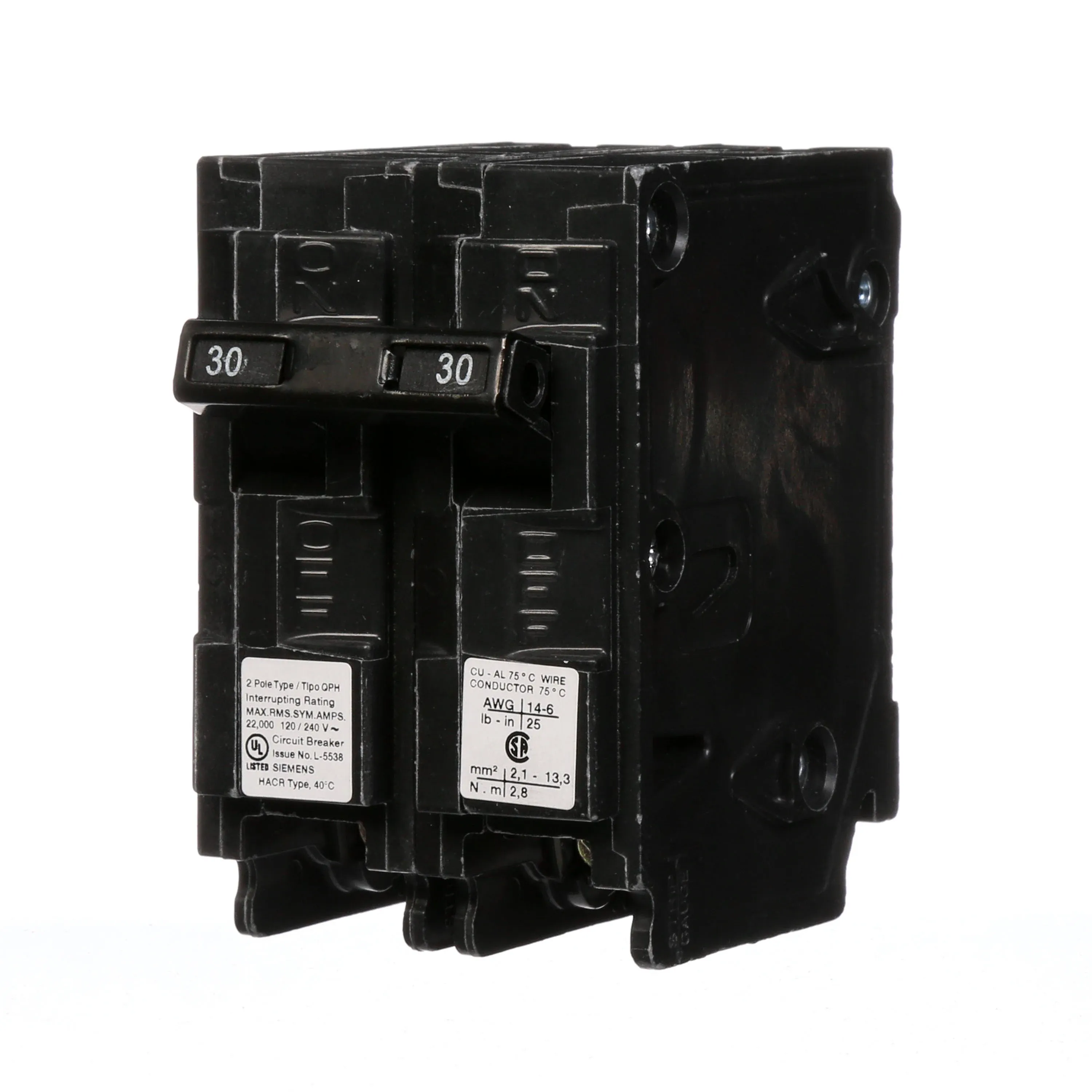 Siemens Q230H 2 Pole Circuit Breaker