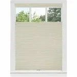 Cordless Cellular Pleated Window Shades - 29 Inch Width, 64 Inch Length - Alabaster - Light Filtering Top-Down Honeycomb Pull Down Blinds for Windows and Skylights by Achim Home Decor