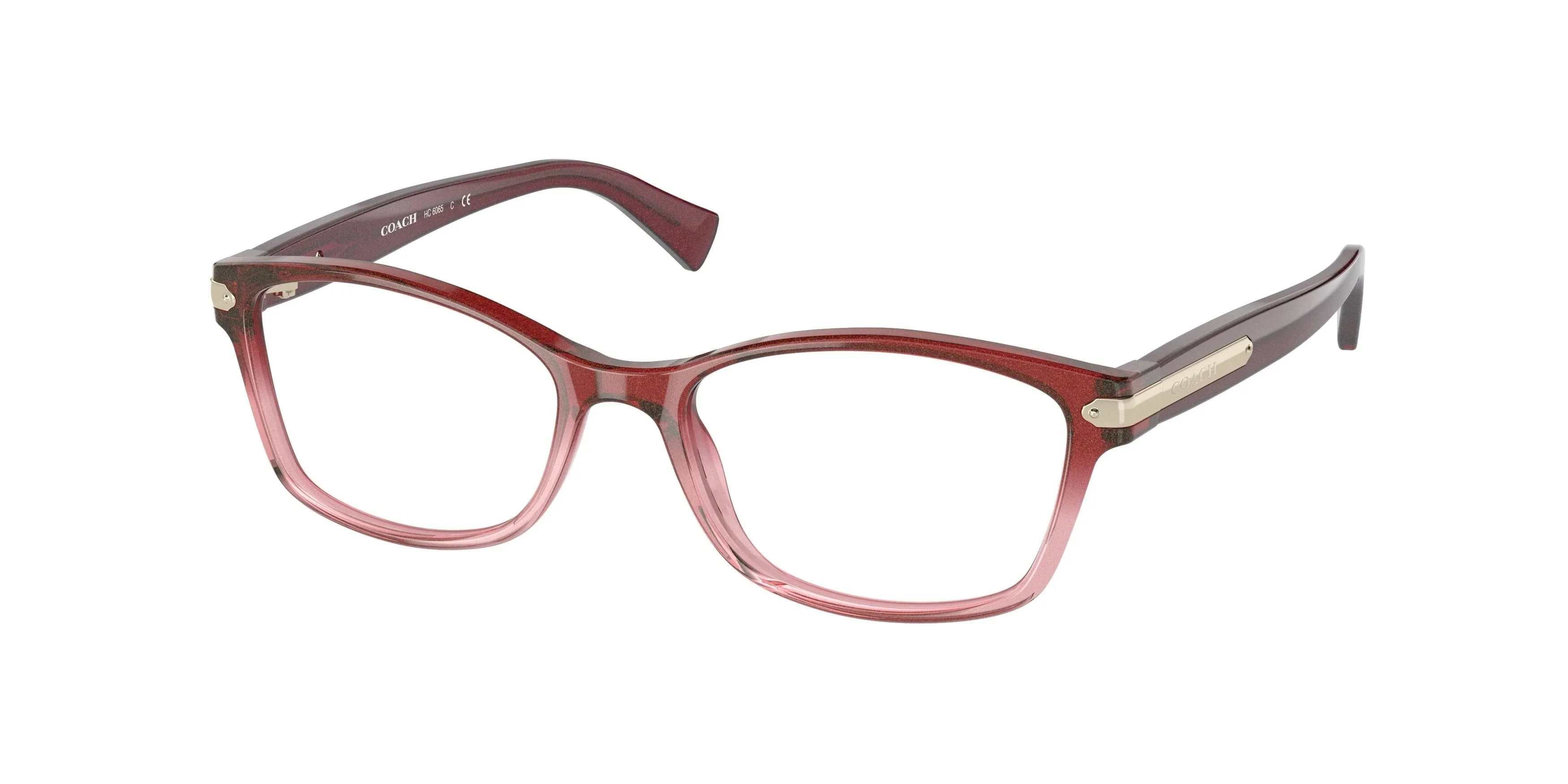 Coach HC6065 Eyeglasses, Shimmer Burgundy Pink Gradient / 51