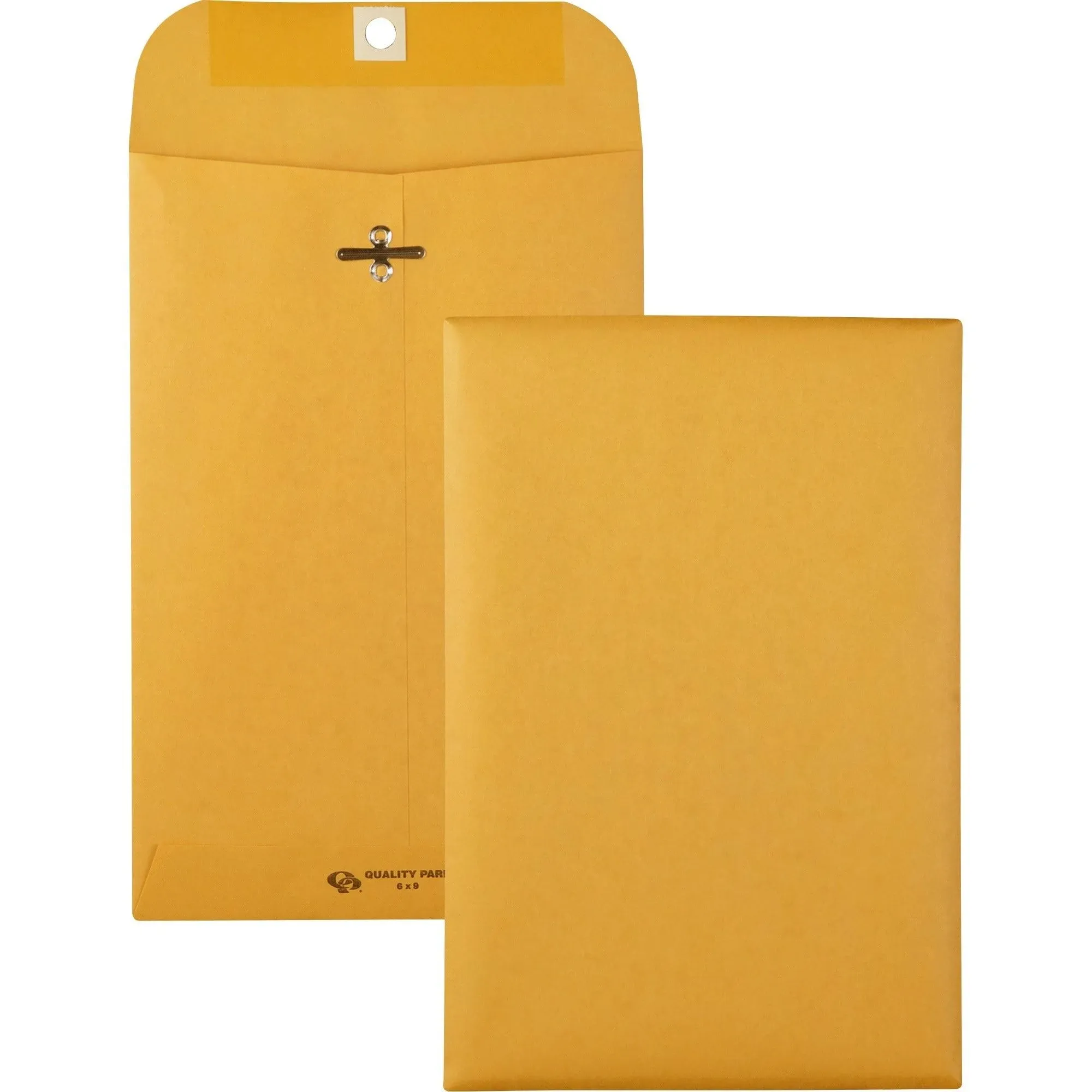 Quality Park Clasp Envelope 6 x 9 28lb Brown Kraft 100/Box