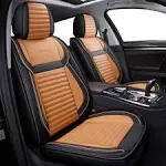 LINGVIDO Waterproof Car Seat Covers Full Set, Universal Leather Seat Covers for Cars SUV Trucks with Head Pillow, Automotive Protectors Fit Most Vehicles (Full Set)