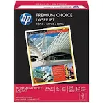 HP Paper, Premium Choice Laser, 32lb, 8.5x11, Letter, 98 Bright, 3000 Sheets / 6 Ream Case (113100C), Made in The USA