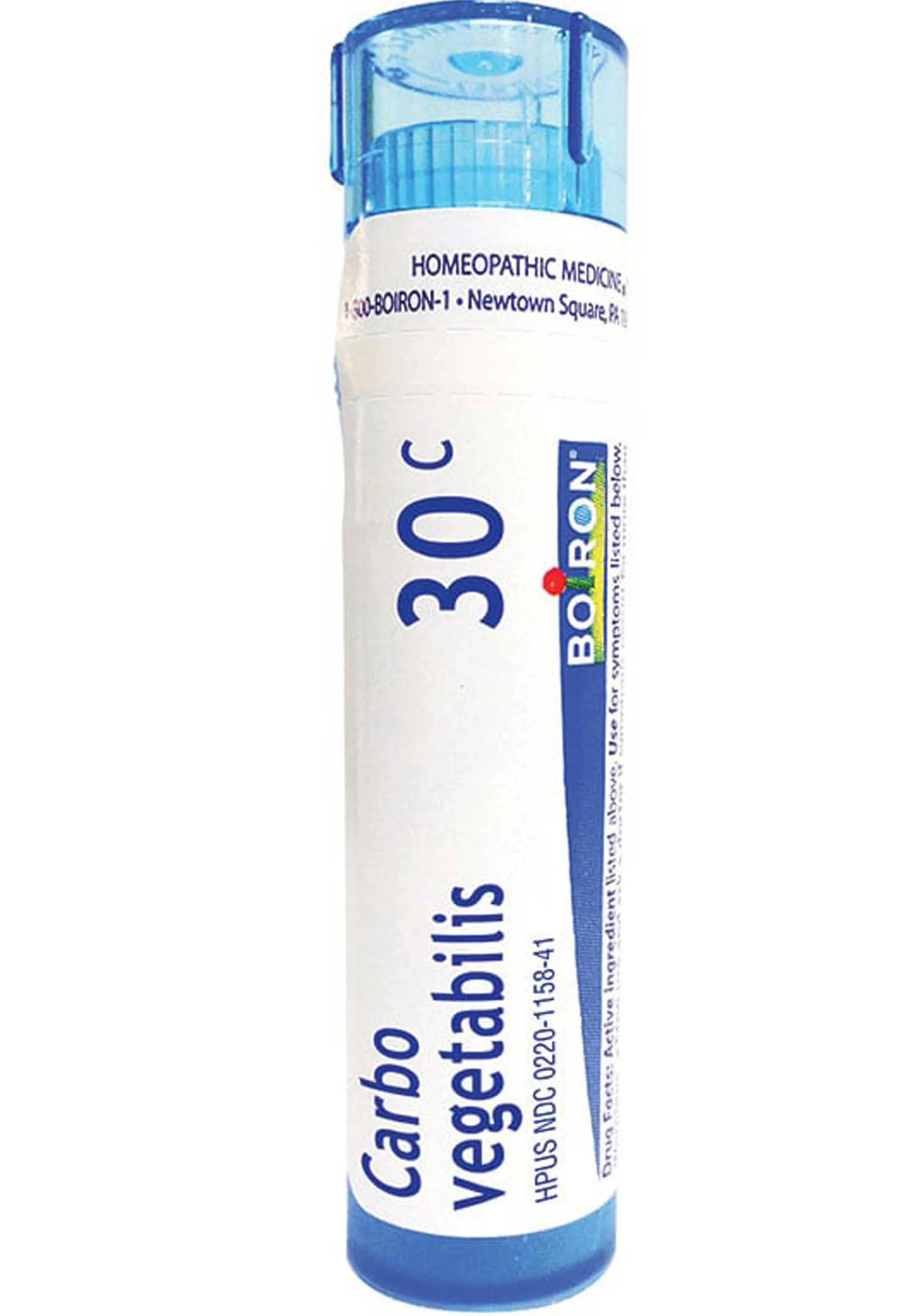 Boiron Carbo Vegetabilis 30C, 80 Pellets, Homeopathic Medicine for Bloating and Gas