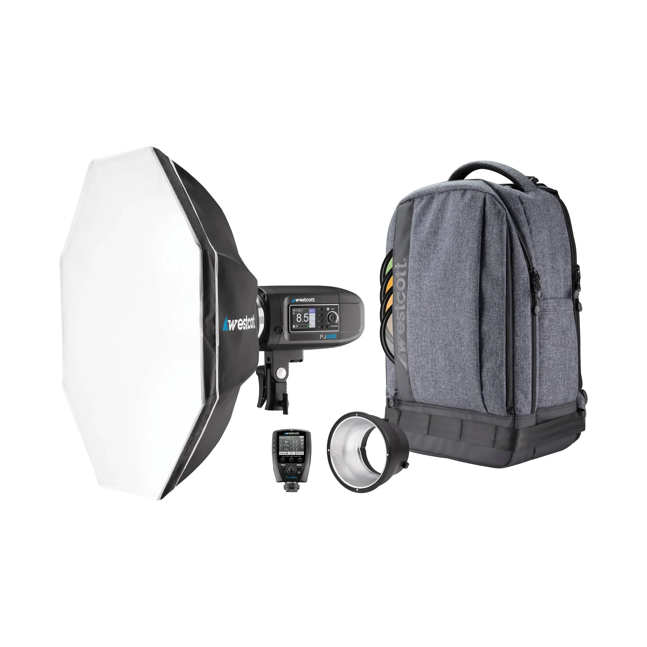 Westcott FJ400 Strobe 1-Light Backpack Kit with FJ-X2m Universal Wireless