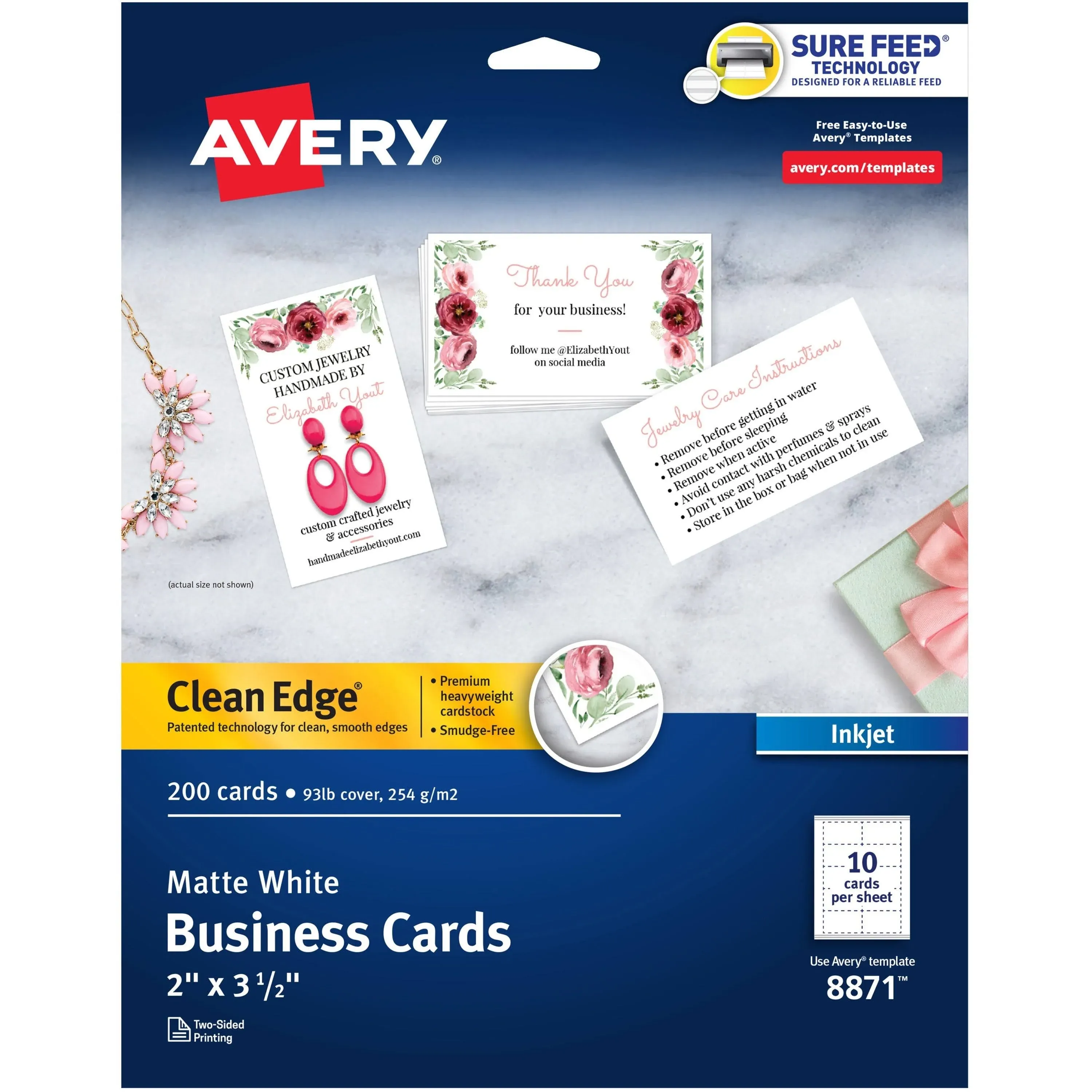 Avery Clean Edge Business Cards