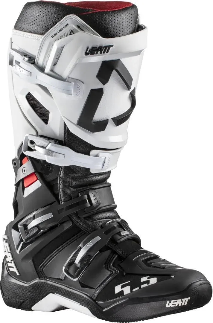 Leatt Moto 5.5 FlexLock Black White Boots size 8