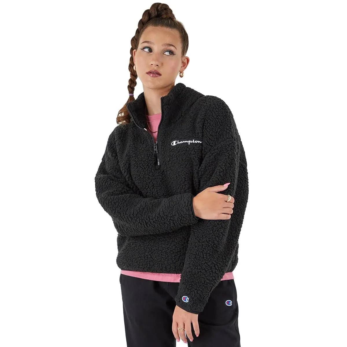 Champion Women's Cozy High Pile Quarter Zip Pullover