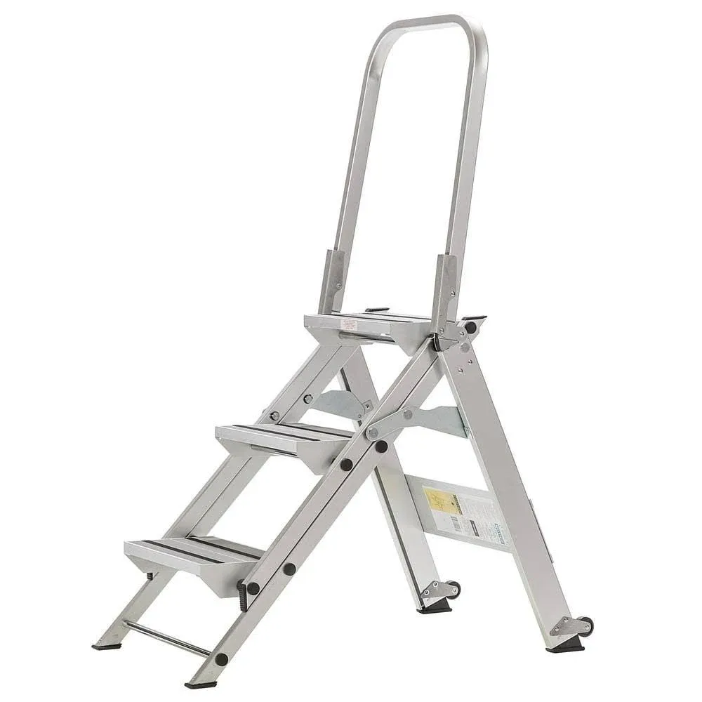 Ultra Duty Folding 3-Step Handrail Step 375 lb. Load Capacity ANSI Type IAA Duty Rating