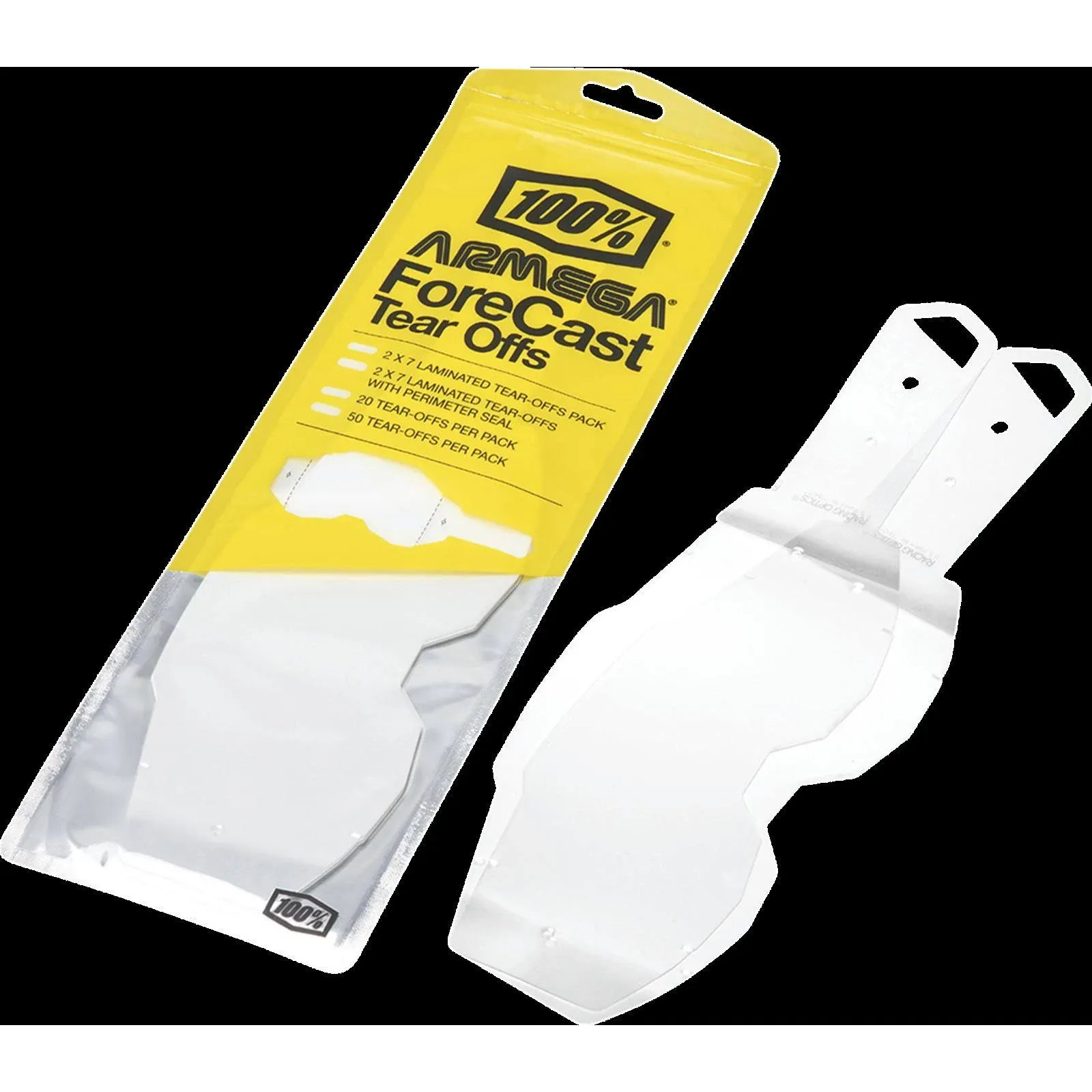 100% Forecast Laminated Tear Offs for Armega Goggles