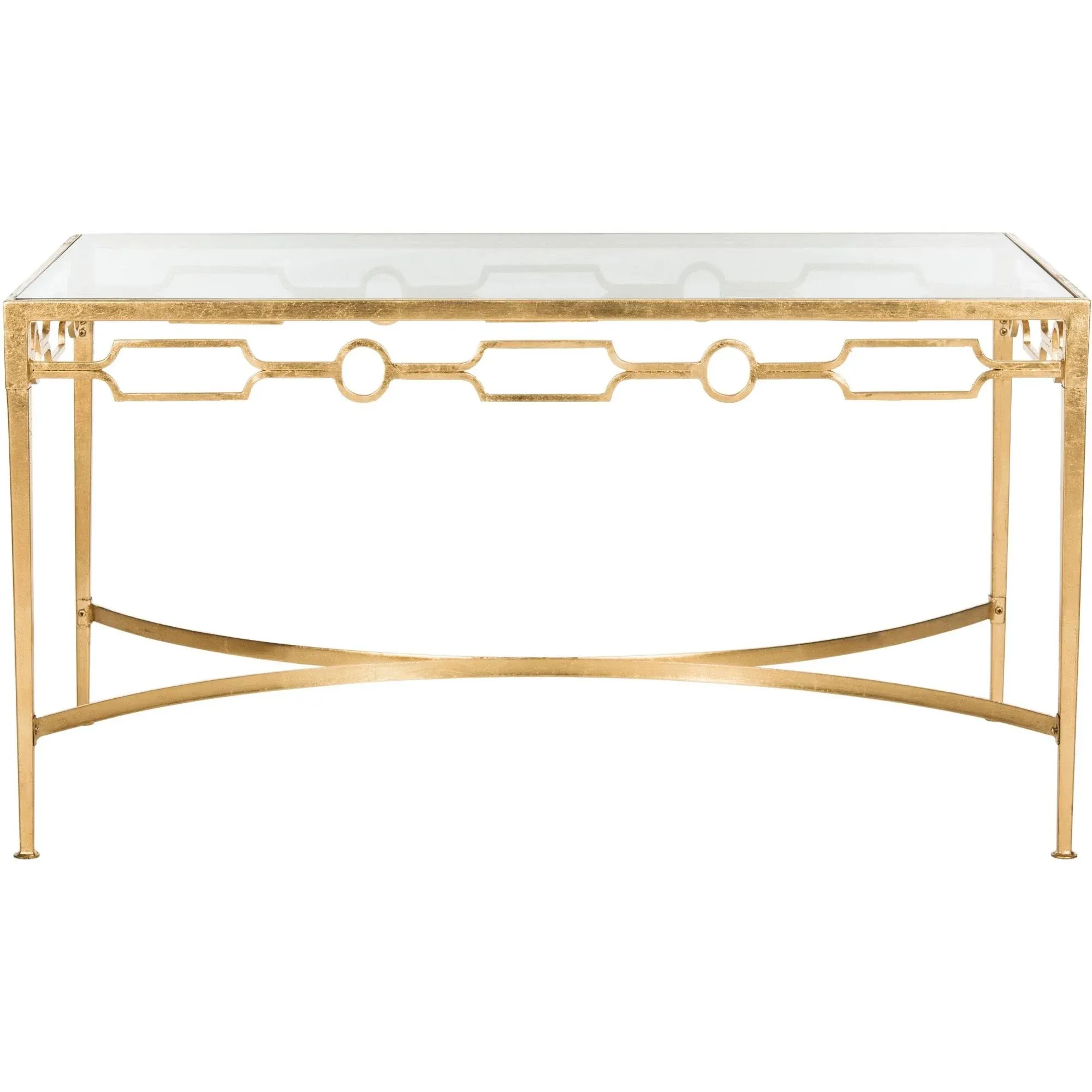 Safavieh Home Collection Lura Leaf Retro Coffee Table, Gold