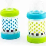 Sassy Baby Food Nurser – 4+ Months Set of 2- 4oz 100% Silicone Nipple and Spoon BPA-Free