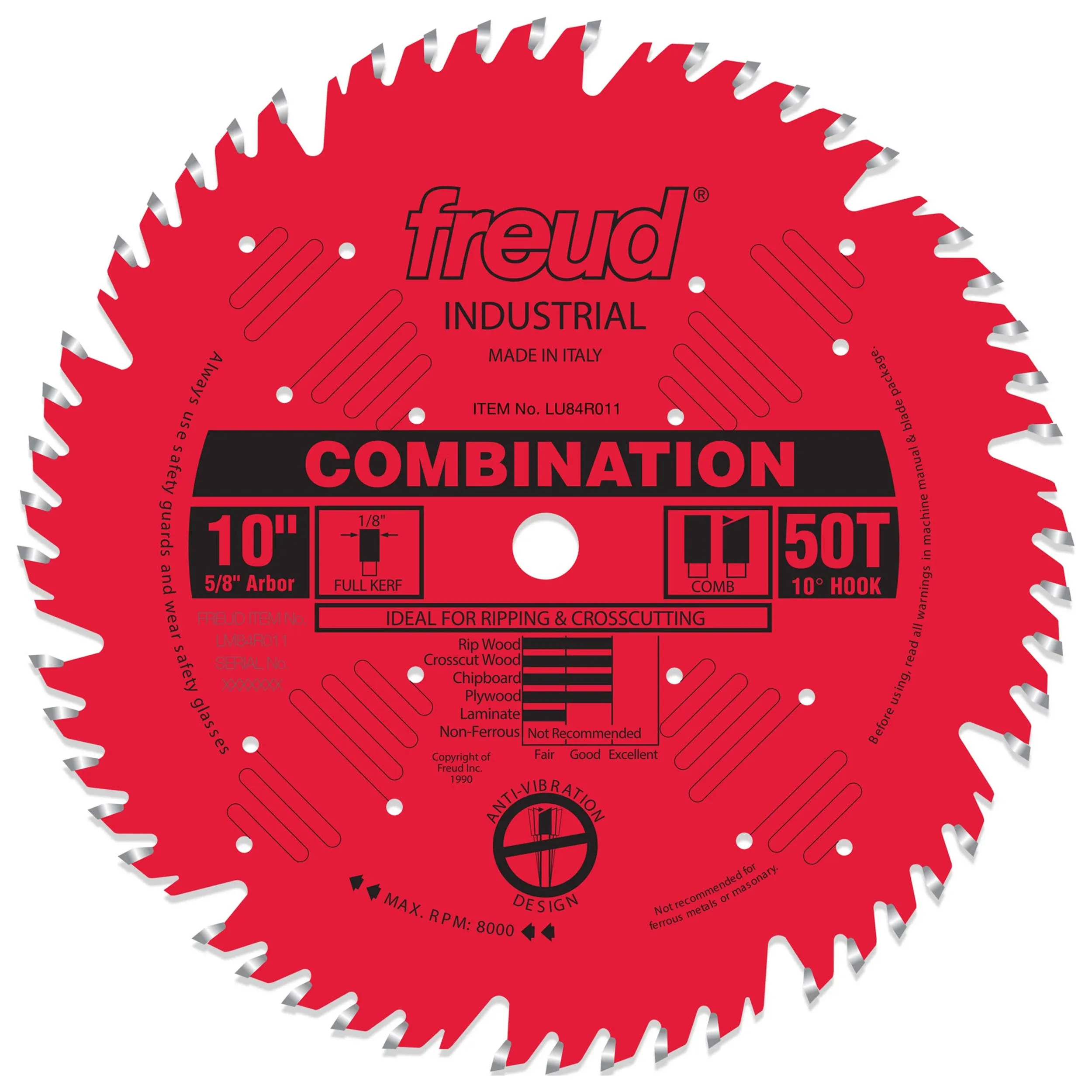 Freud LU84R011: 10" Combination Blade