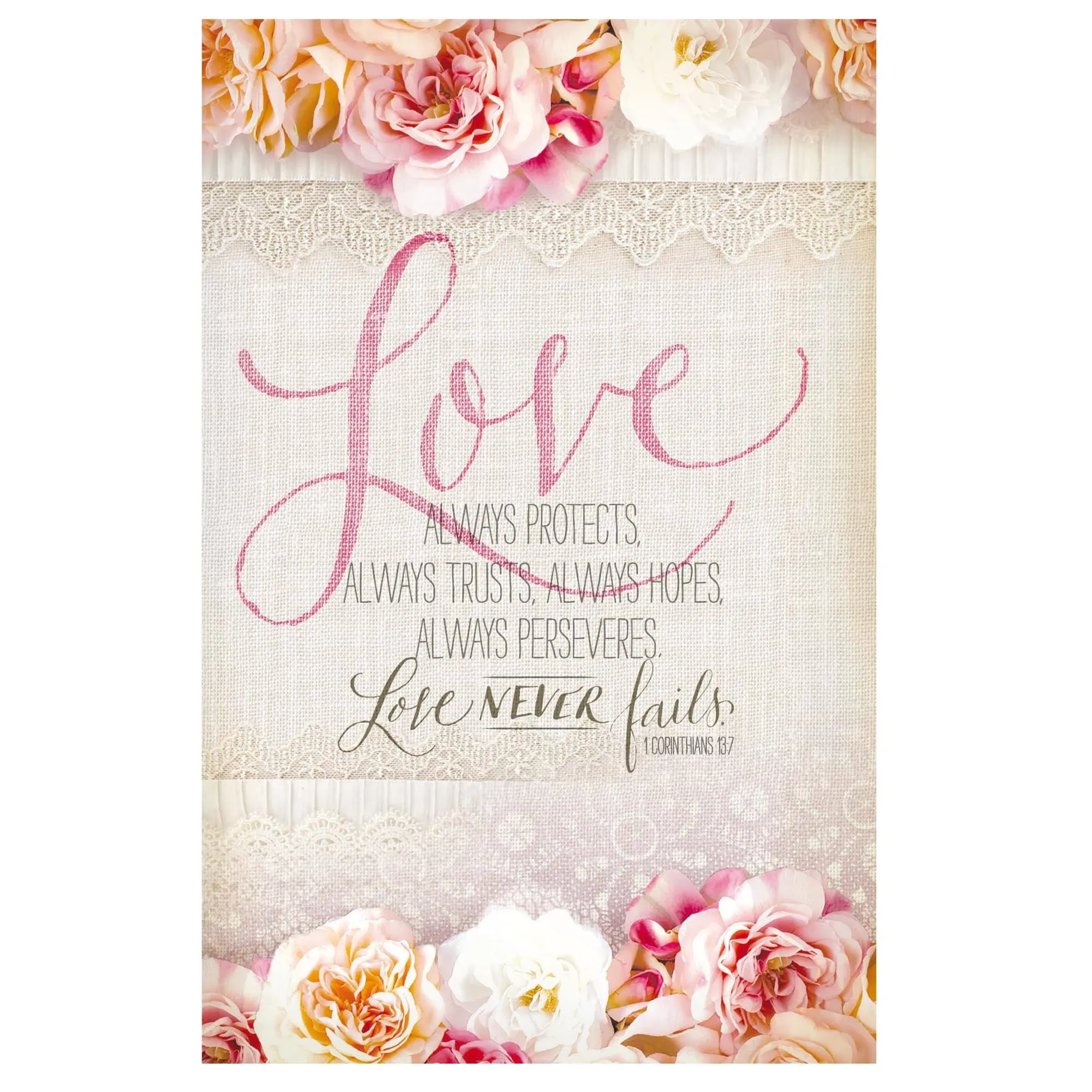 Love Always Protects Church Wedding Bulletins, 100 Count