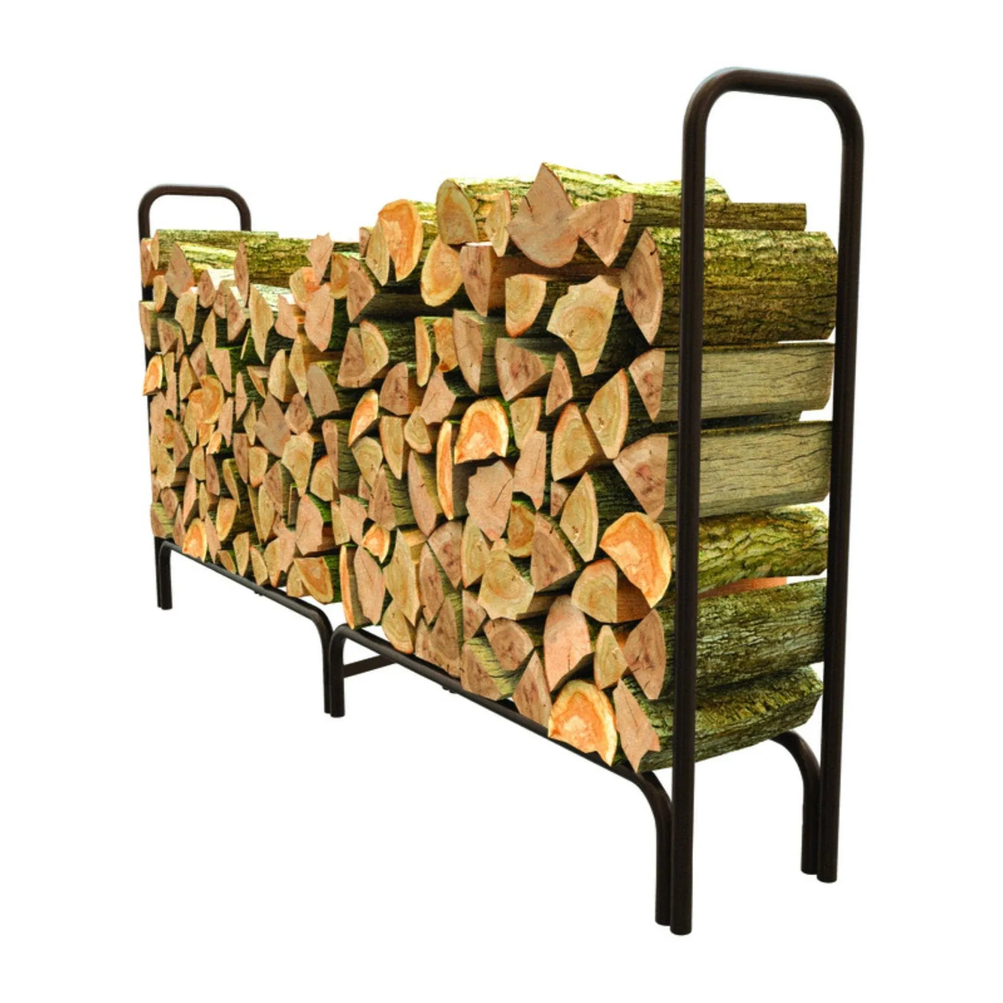 Panacea 15204 Deluxe Outdoor Log Rack, Black, 8-Feet