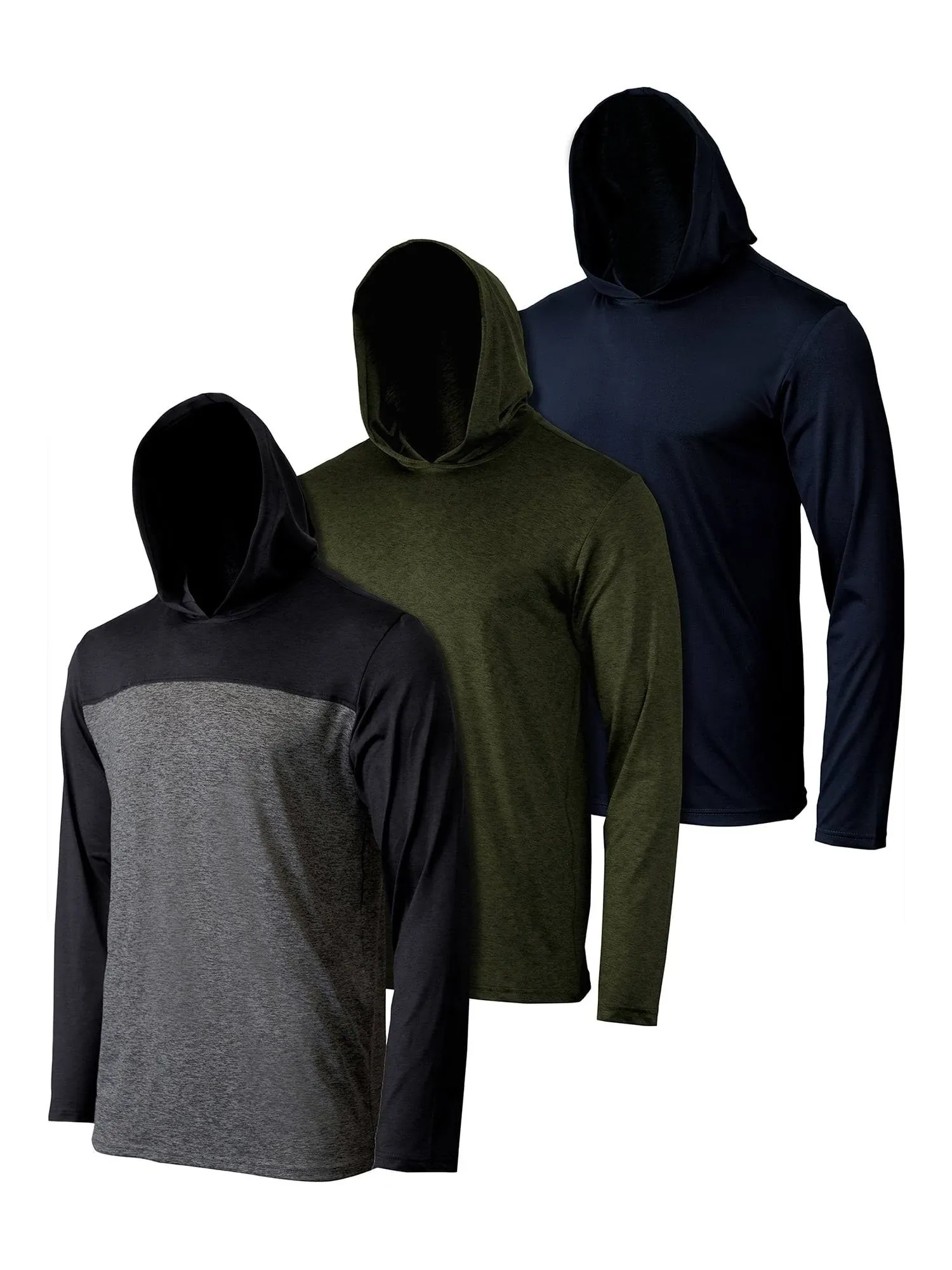 Real Essentials Men's Dry Fit Active Hoodie Pullover Sweatshirt