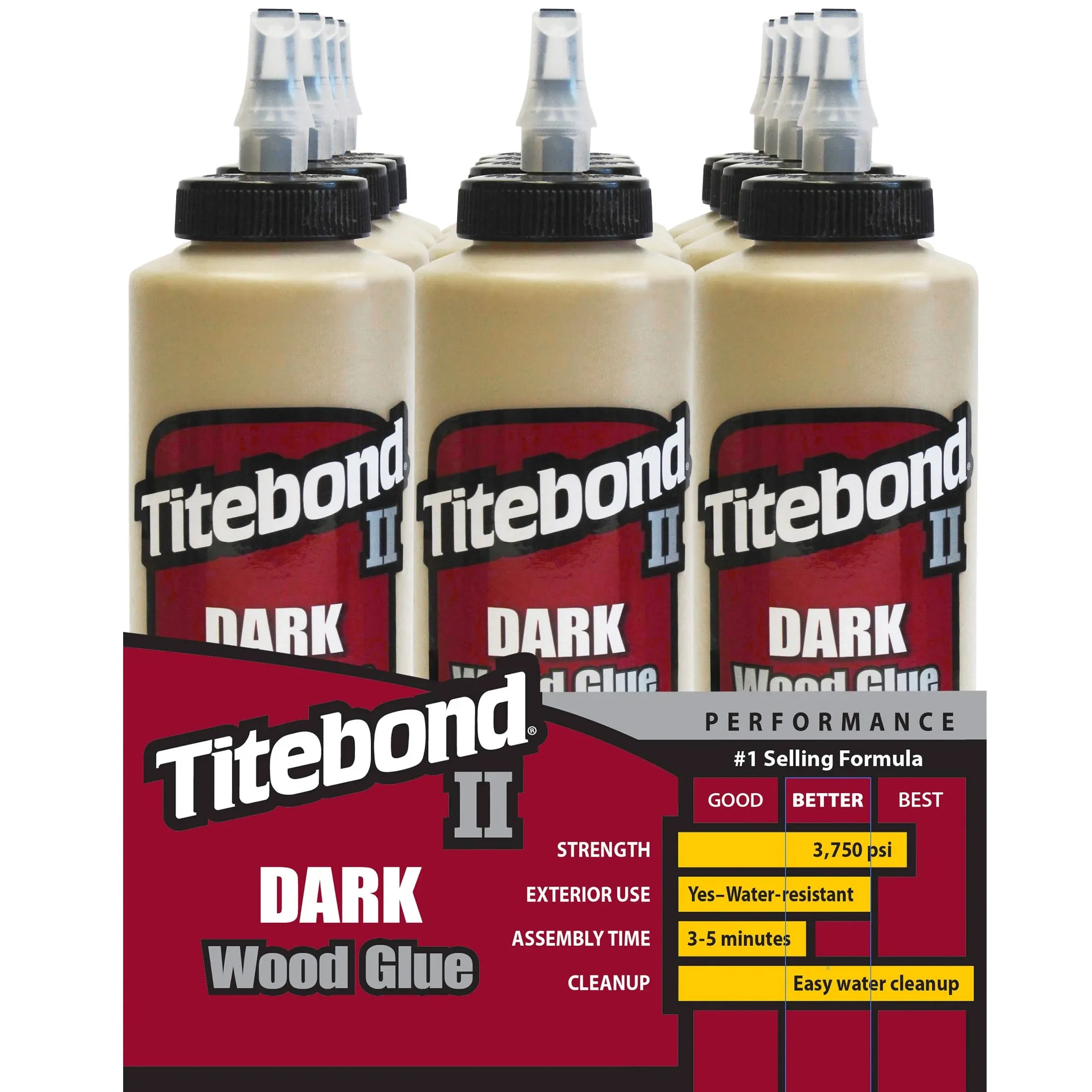 Titebond II Dark Wood Glue Brown, Interior/Exterior Wood Adhesive (Actual Net Contents: 16-fl oz)