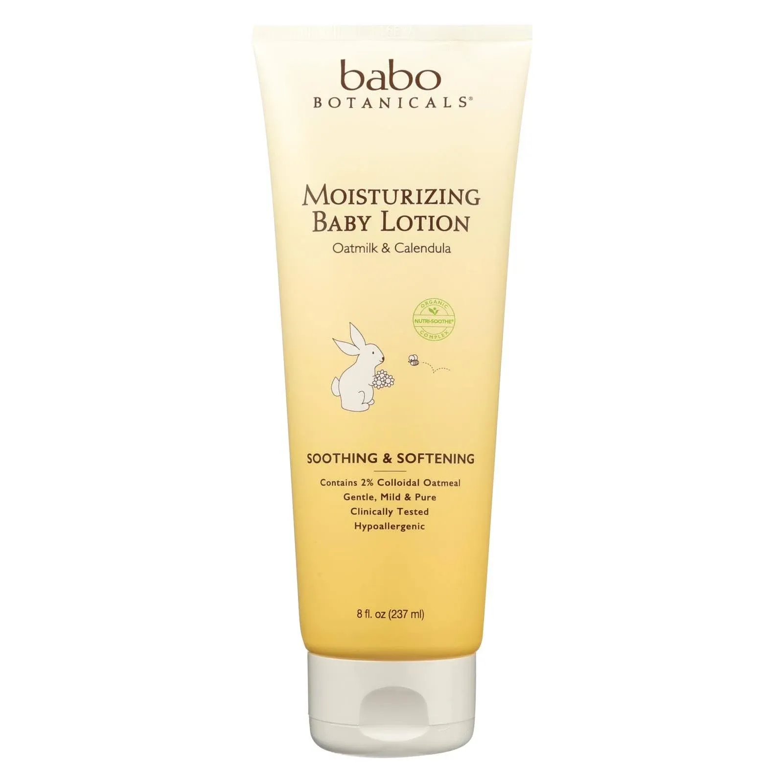 Babo Botanicals Oatmilk Calendula Moisturizing Baby Lotion, 8 Ounce