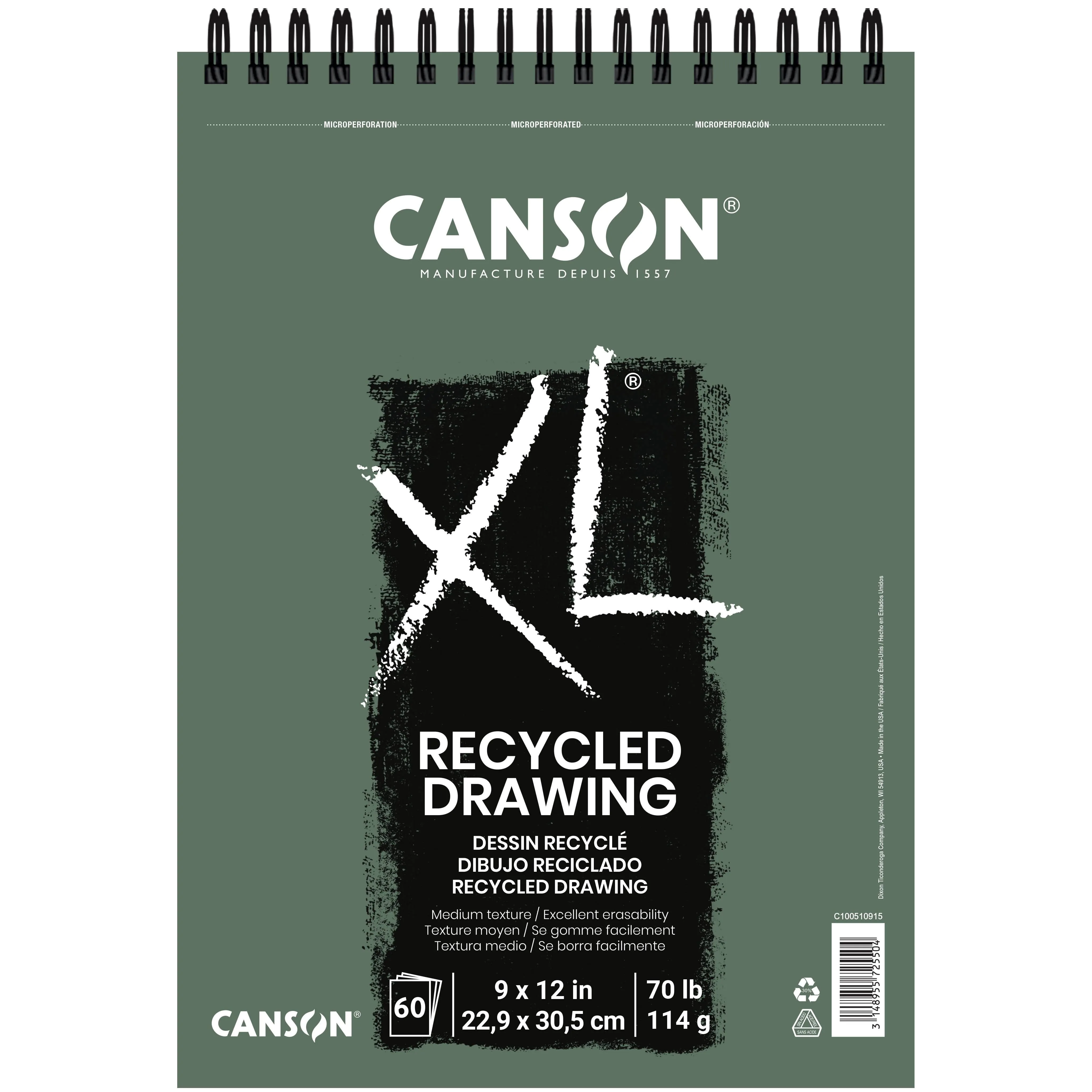 Canson XL Recycled Drawing Pad - Wirebound 9X12