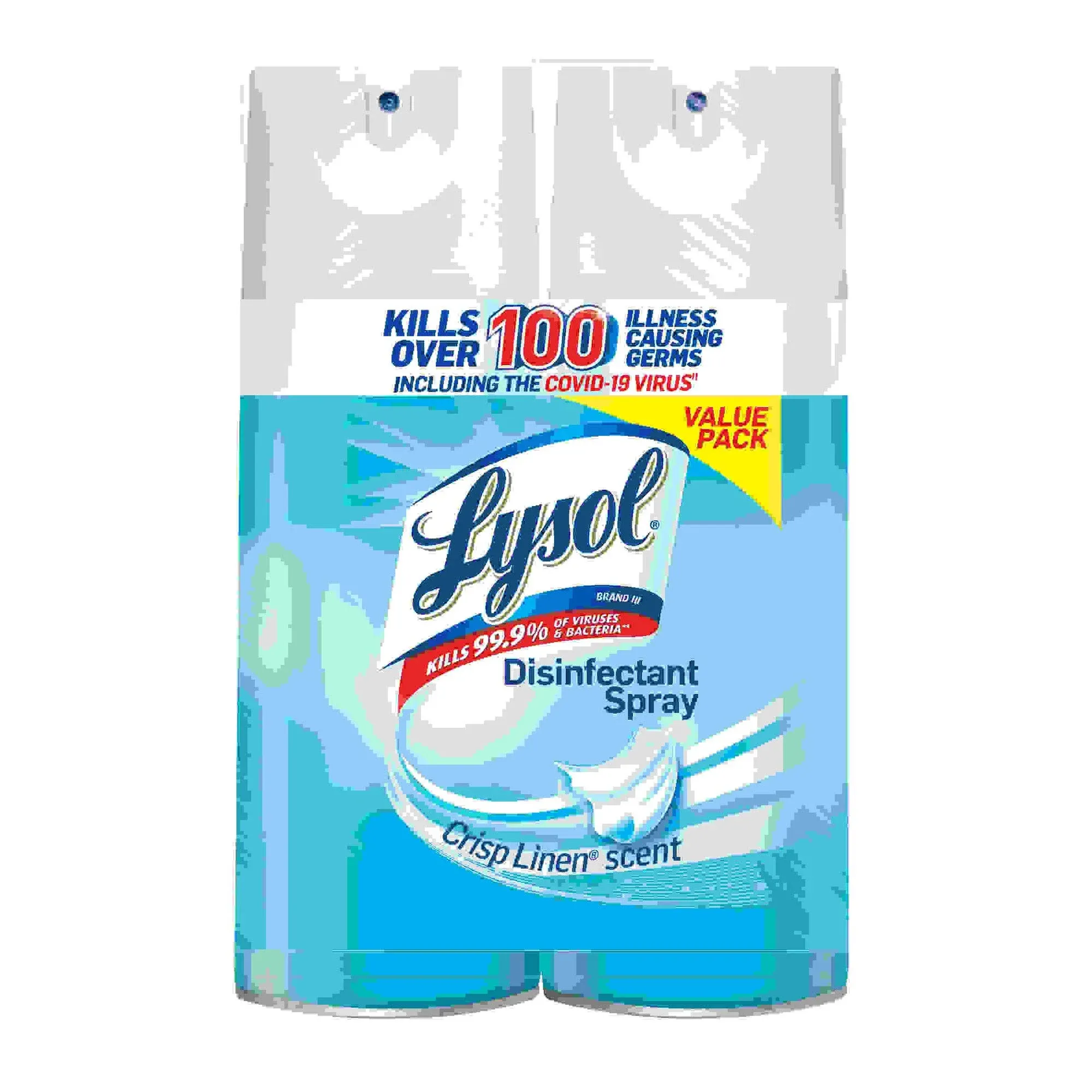 LYSOL Brand Disinfectant Spray, Crisp Linen, 12.5 oz Aerosol Spray, 2/Pack, 6 Pack/Carton