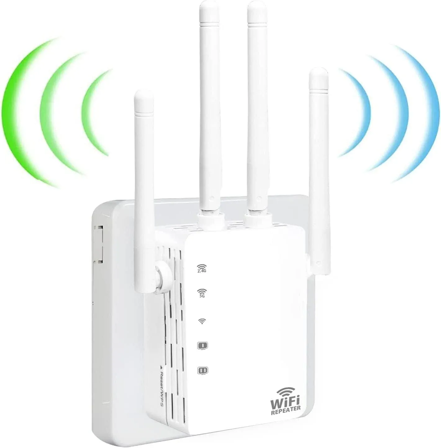 Kotisig WiFi Extender,WiFi Booster 1200Mbps WiFi 2.4&5Ghz Dual Band(8500Sq.Ft ...