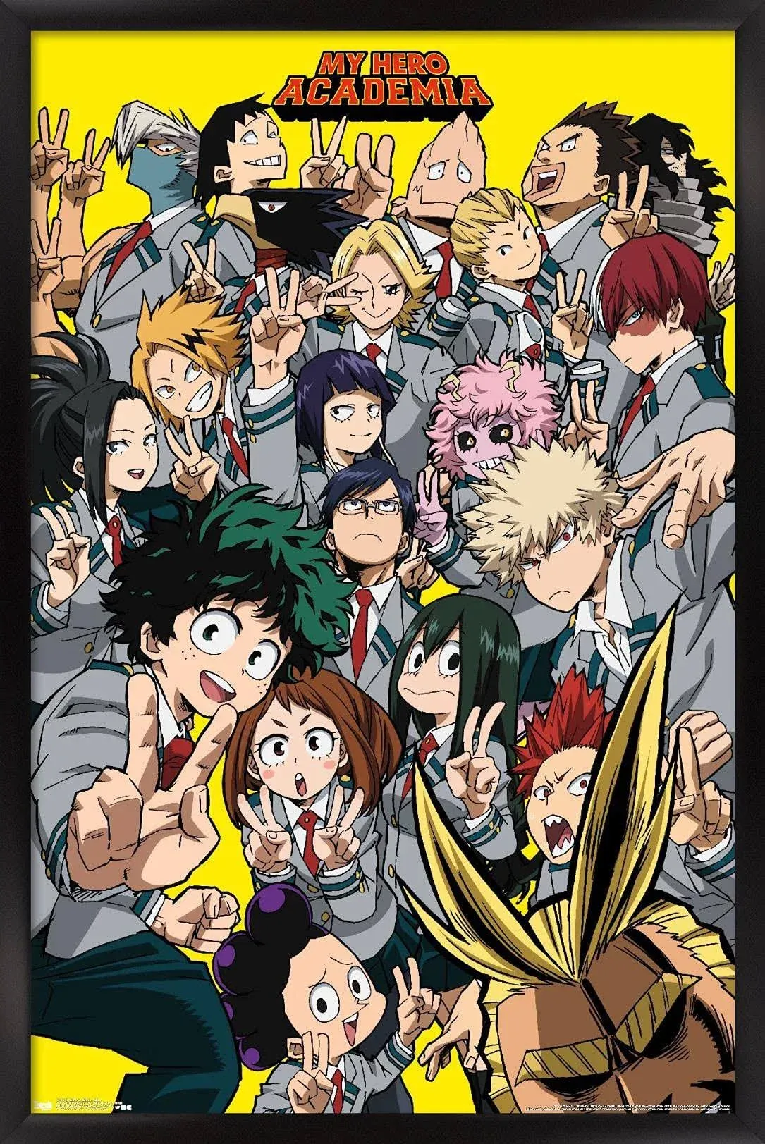 Trends International My Hero Academia-selfie Wall Poster, 22.375' x 34', Black ...