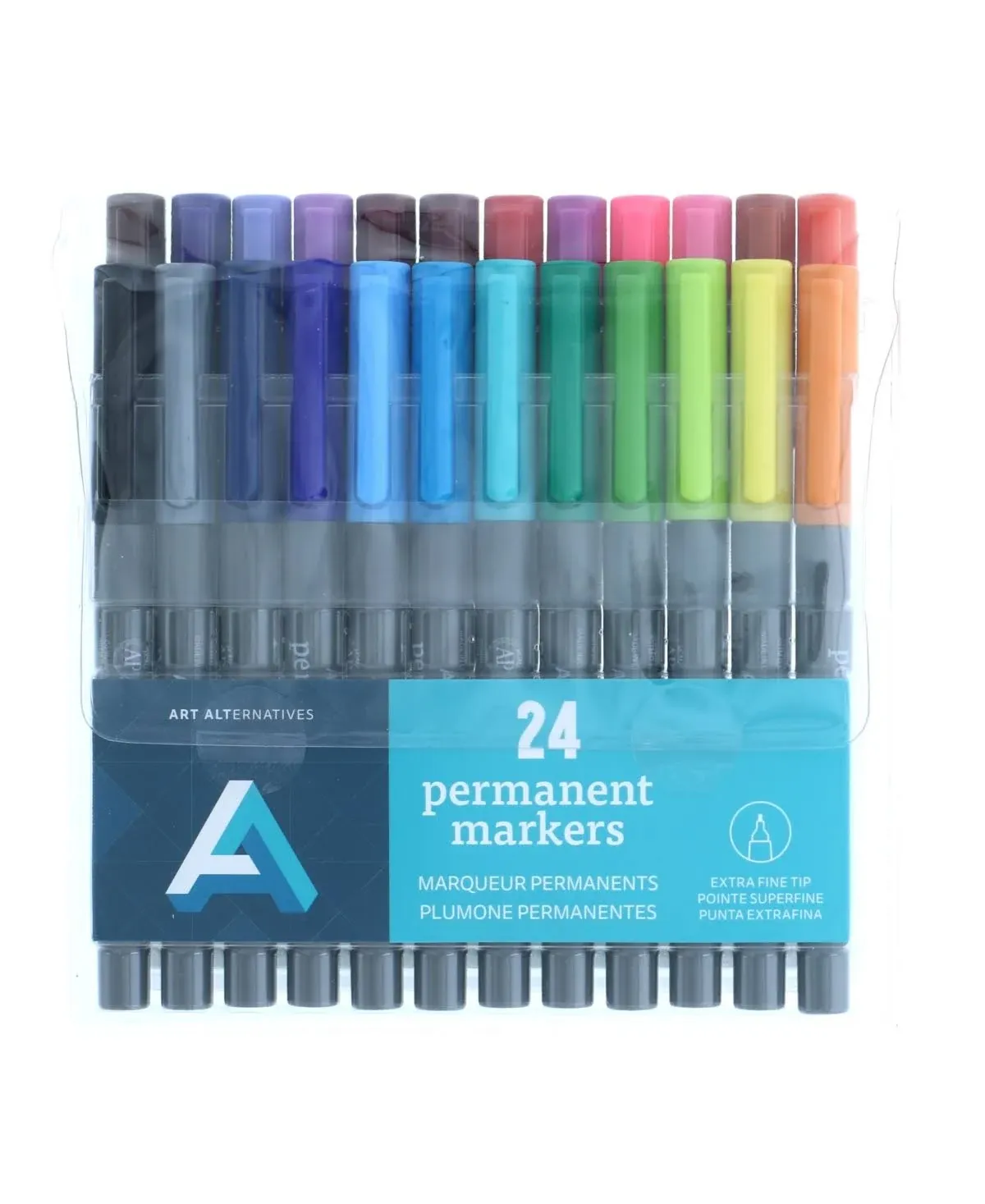 Art Alternatives Permanent Marker, Extra-Fine, 24-Piece Set