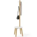 Umbra - Pillar Stool / Coat Rack, White / Natural