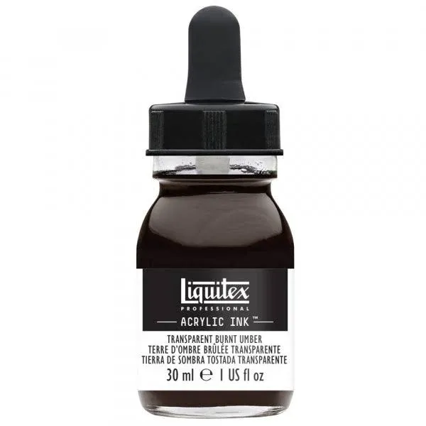 Liquitex Professional Acrylic Ink, 1-oz (30ml) Jar, Transparent Burnt Umber