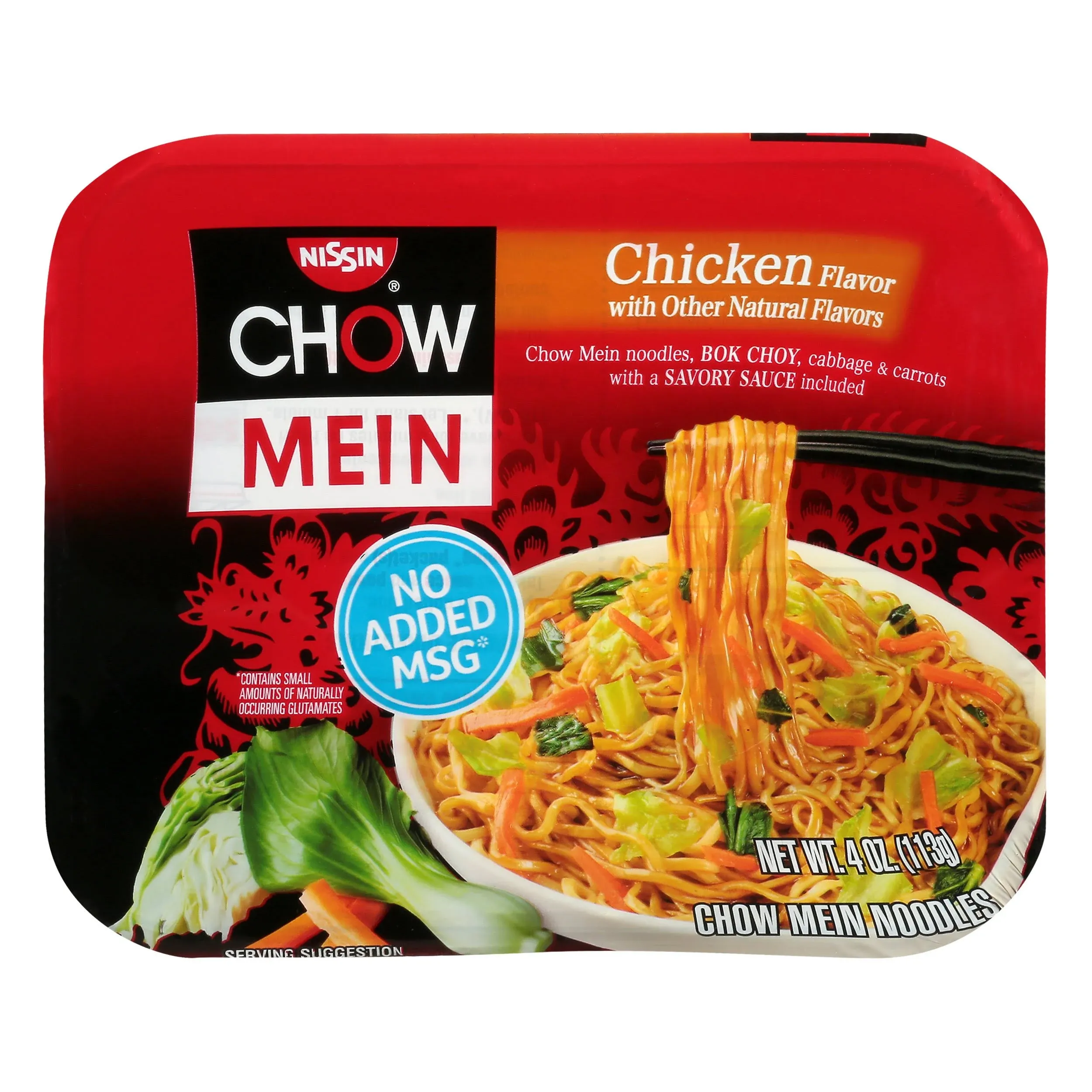 Nissin Chow Mein Noodles, Chicken Flavor - 4 oz