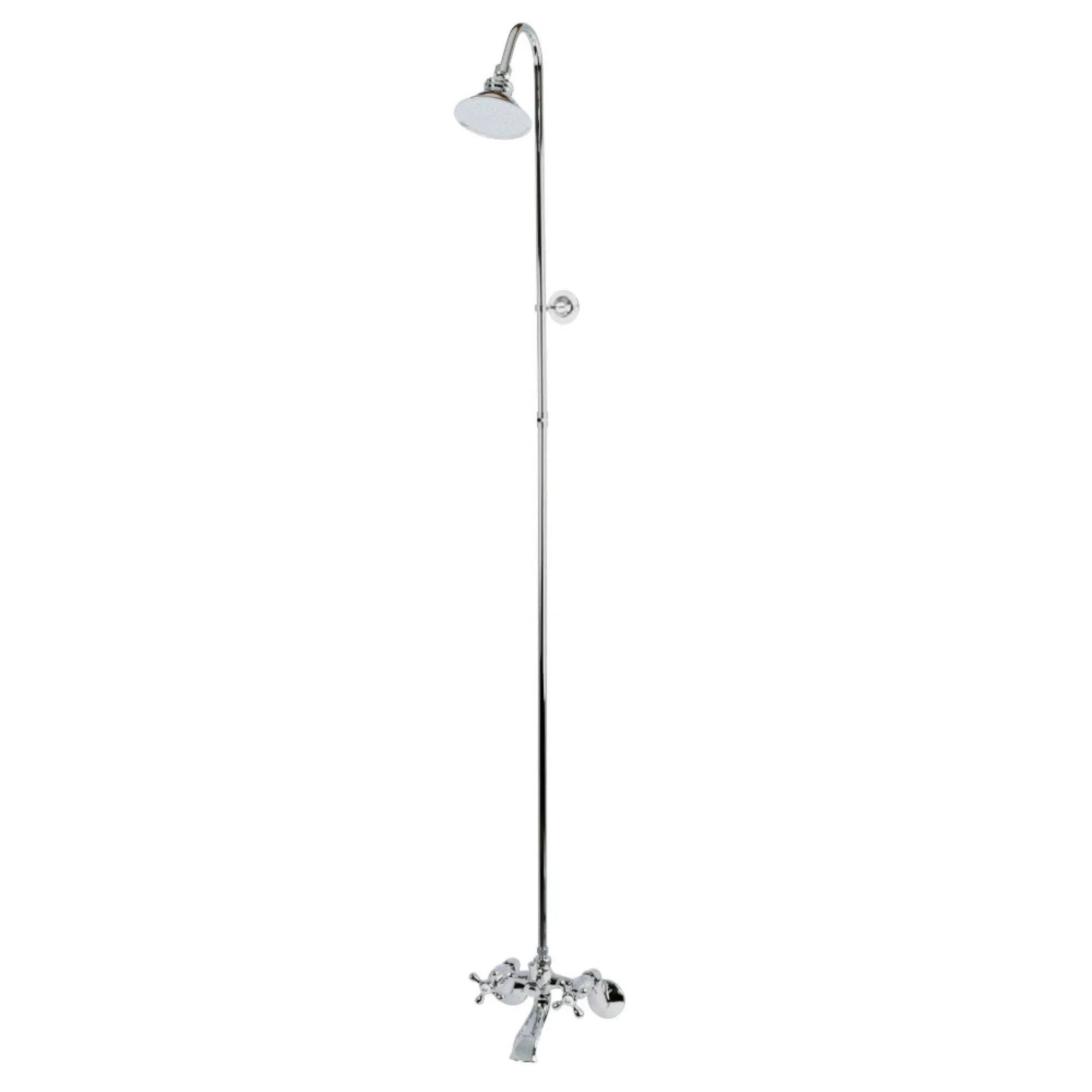 Kingston Brass CCK2671 Vintage Wall Mount Clawfoot Tub & Shower Package, Polished Chrome