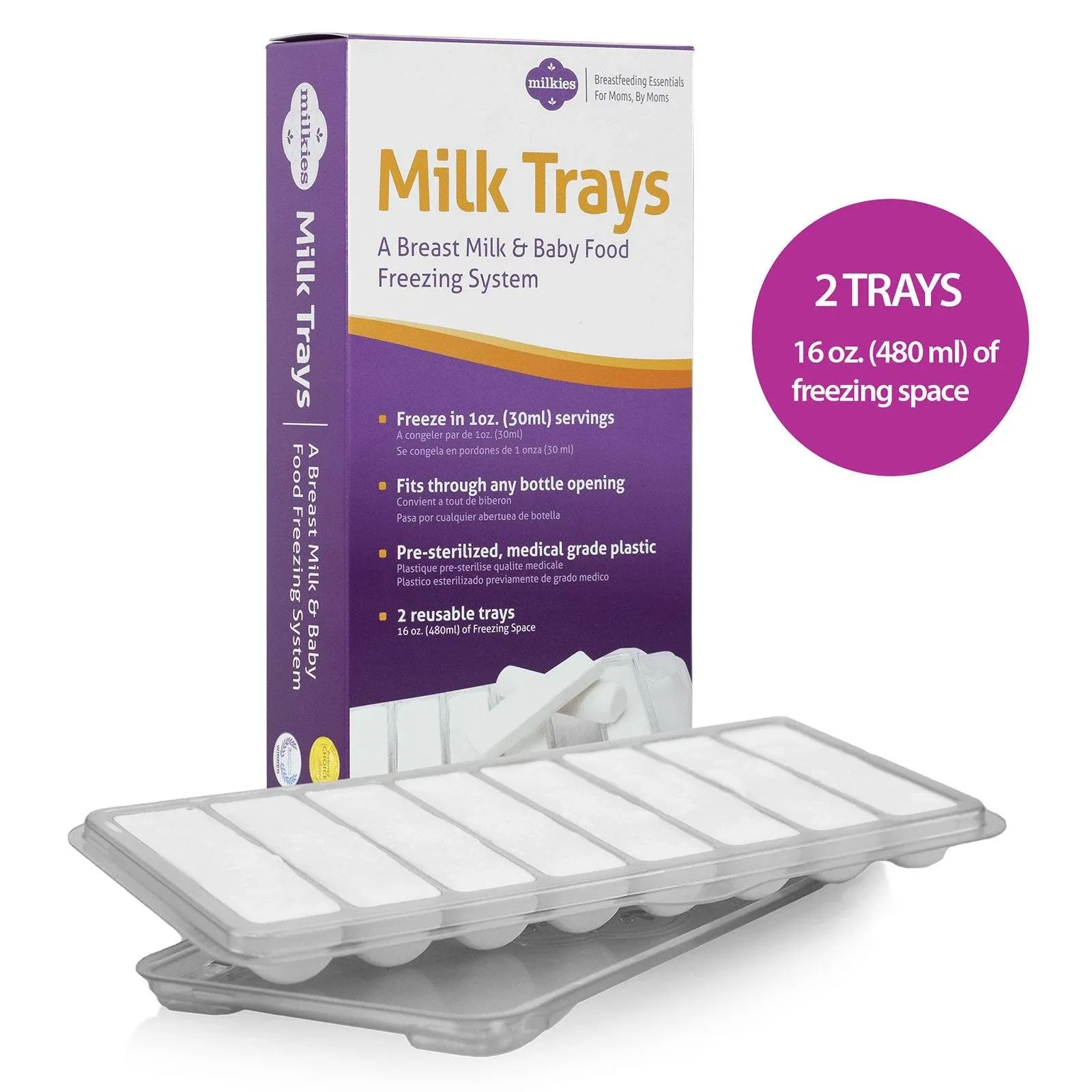 Milkies, Milk Trays, 2 Reusable Trays