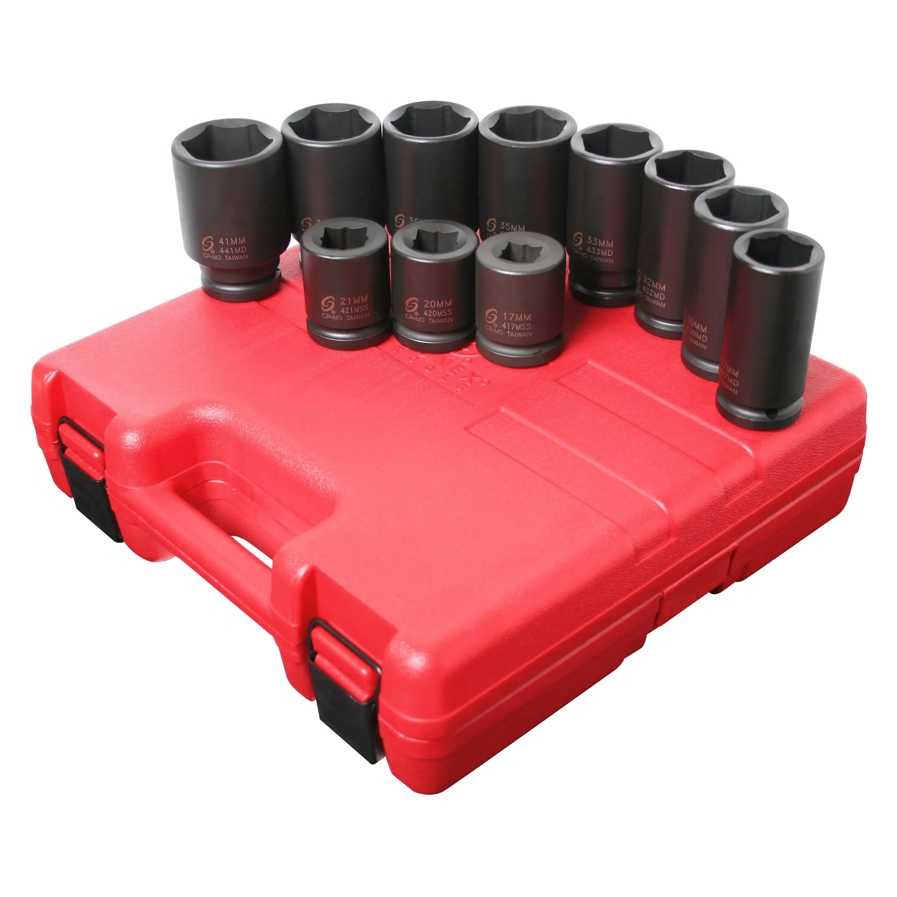 Sunex 11-Piece 3/4 in. Drive Deep Metric Truck Impact Socket Set