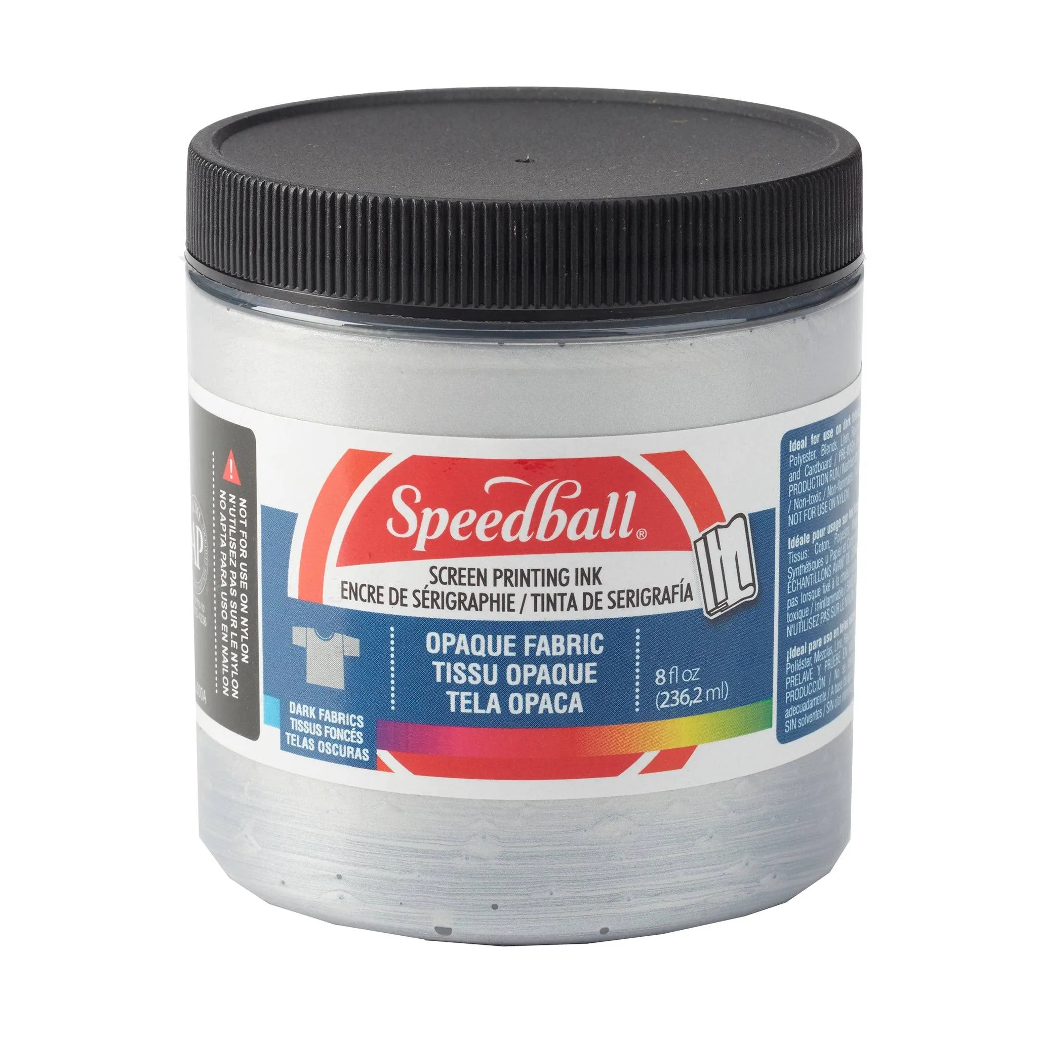 Speedball 8 oz Opaque Fabric Screen Printing Ink - Silver