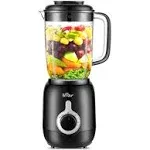 Bar Bear Blender, 700W Smoothie Countertop Blender with 40oz Blender Cup for Shakes and Smoothies, 3-Speed for Crushing Ice, Puree A