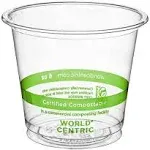 100% Compostable Cups by World Centric, Made from Ingeo PLA, for Cold Drinks, Clear, 6 oz (Pack of 2000)100% Compostable Cups by World Centric, Made from Ingeo PLA, for Cold Drinks, Clear, 6 oz (Pack of 2000)